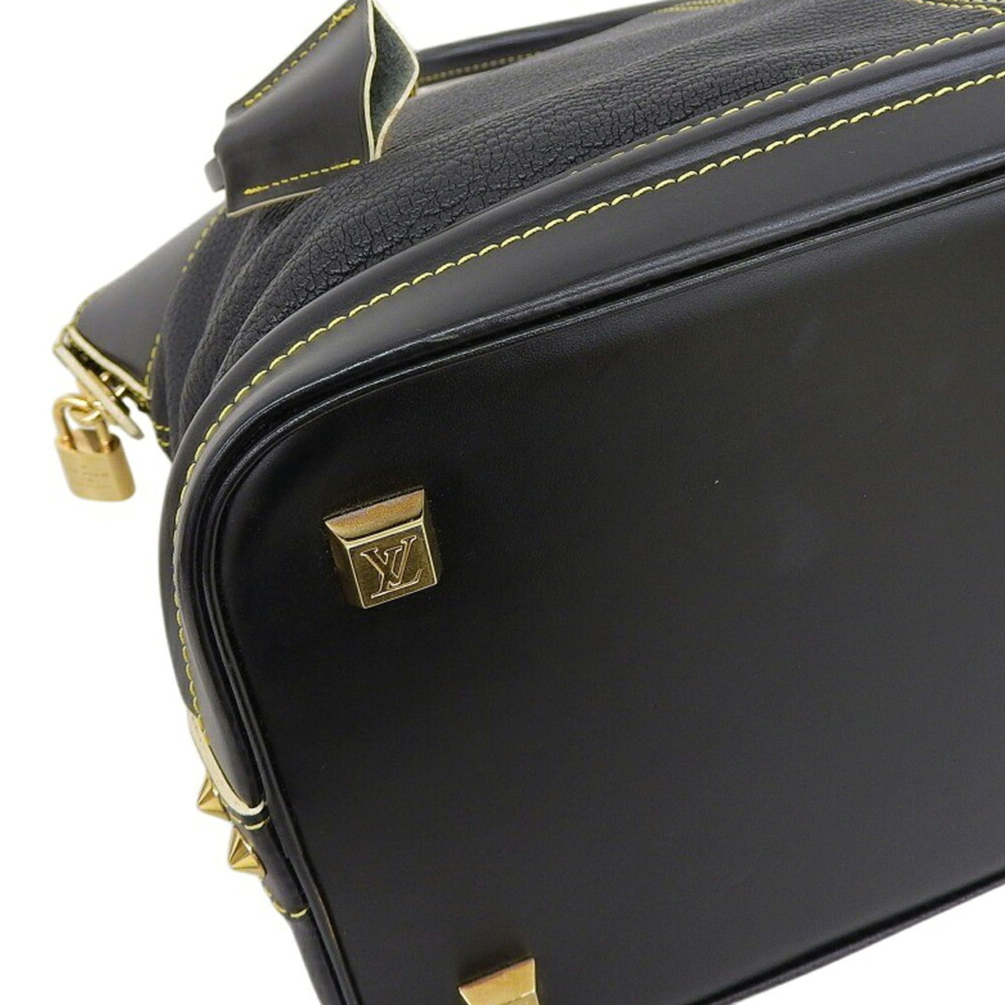 Louis Vuitton Black Noir Leather Handbag (Pre-Owned)