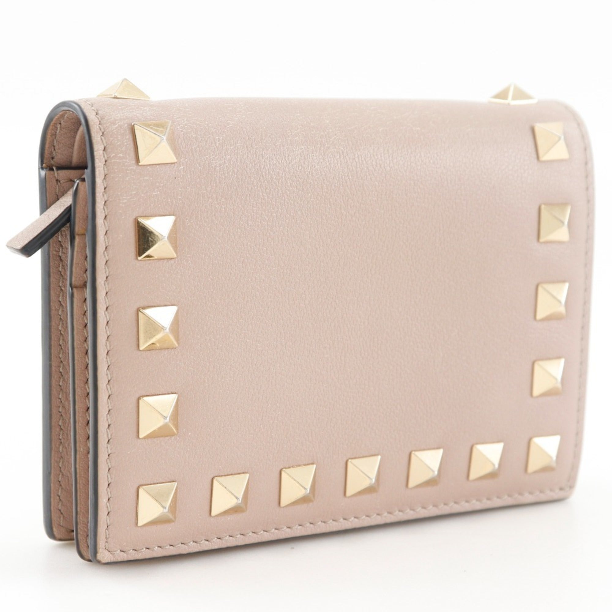 Valentino Beige Leather Wallet (Bi-Fold) (Pre-Owned)