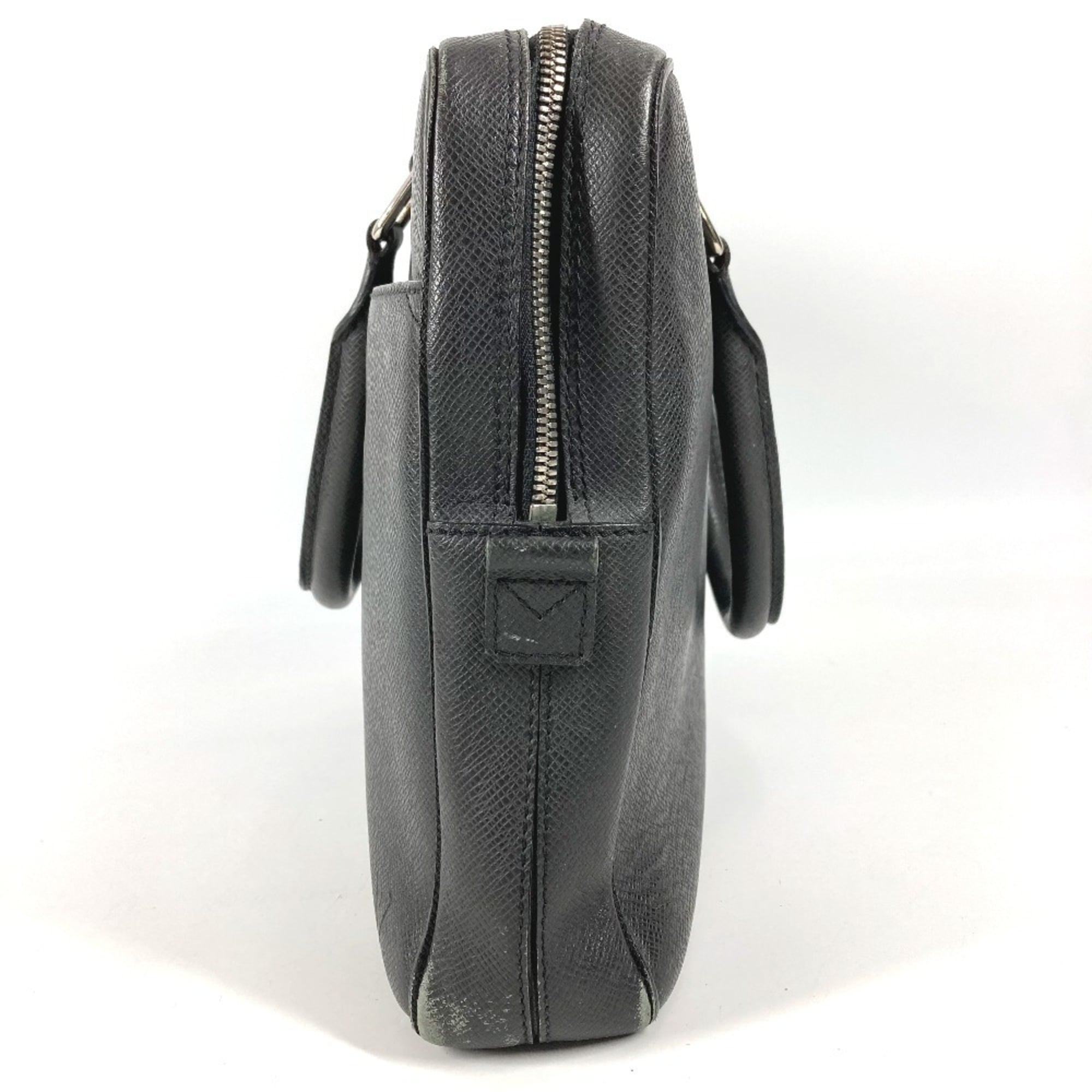 Louis Vuitton Black Taiga Leather Briefcase Handbag Tote Bag (Pre-Owned)