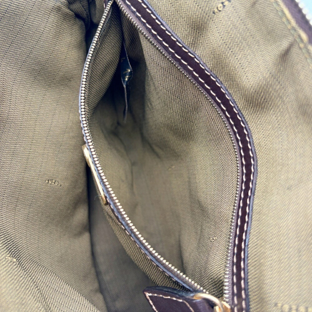 Fendi Brown Canvas Leather Shoulder Bag (Pre-Owned)