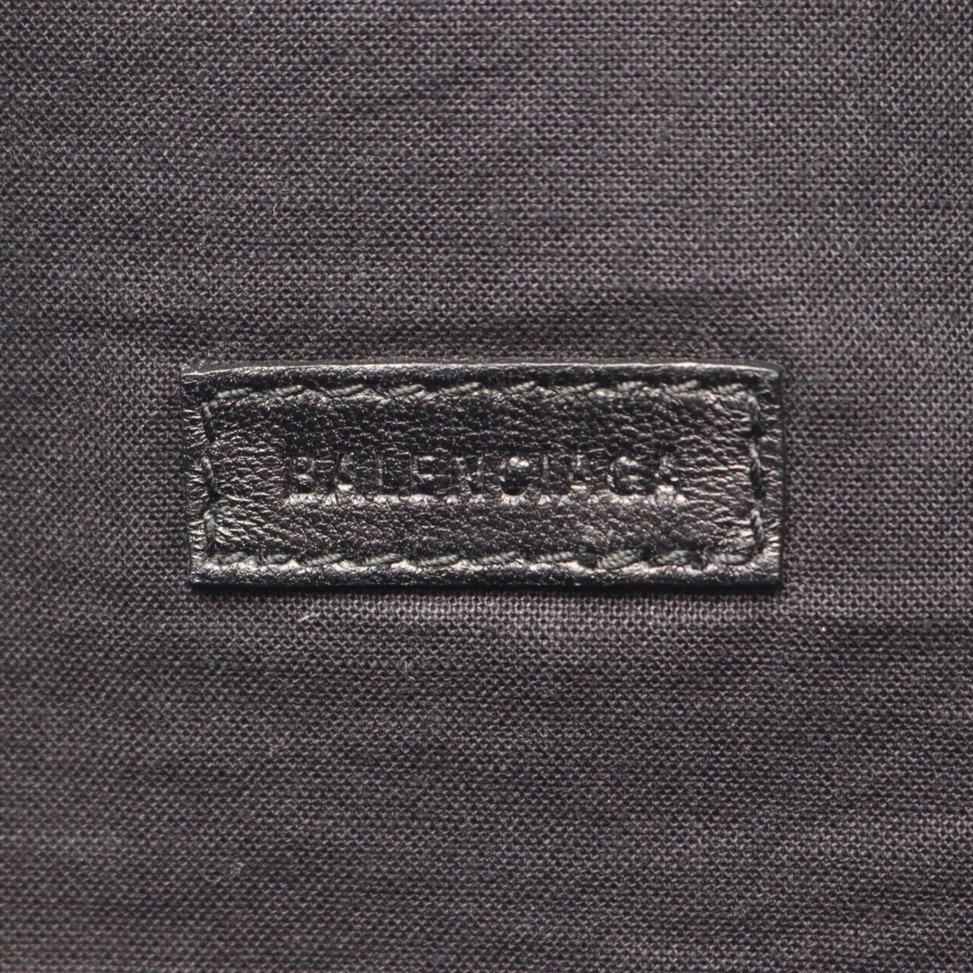 Balenciaga Black Gray White Leather Fanny Pack (Pre-Owned)