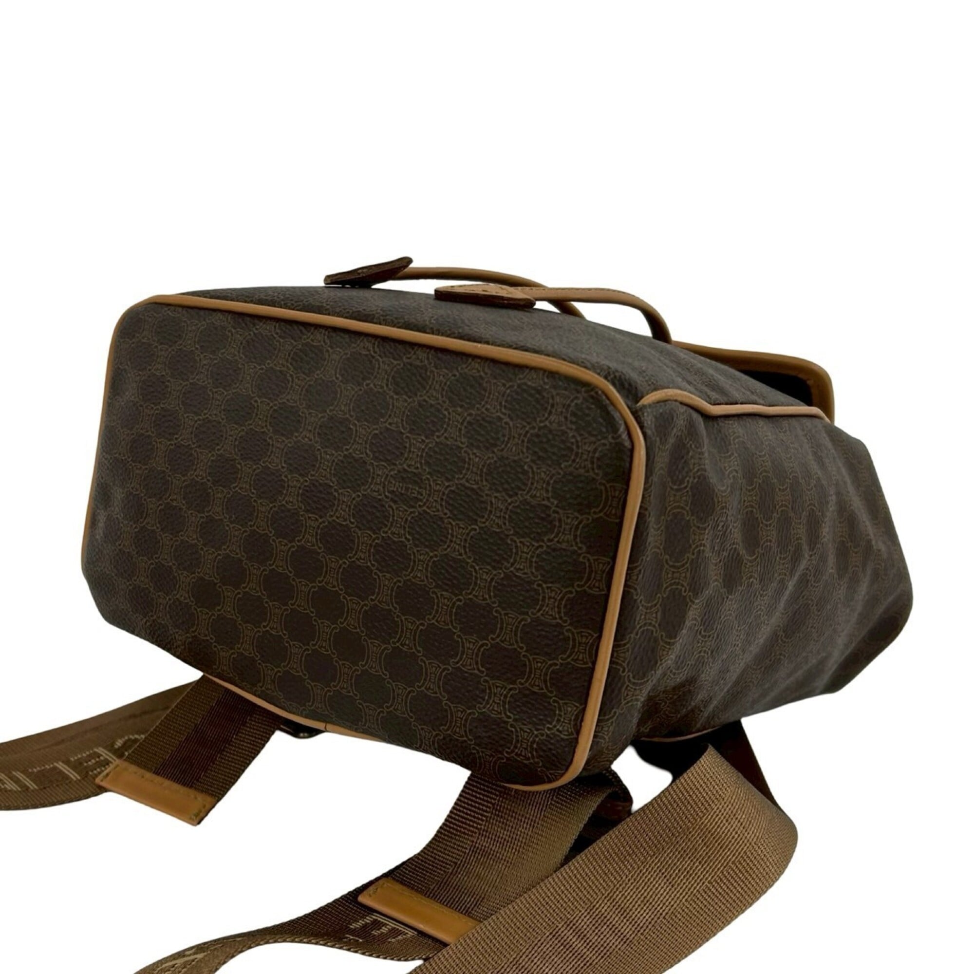 Celine Brown Leather Pvc Backpack (Pre-Owned)