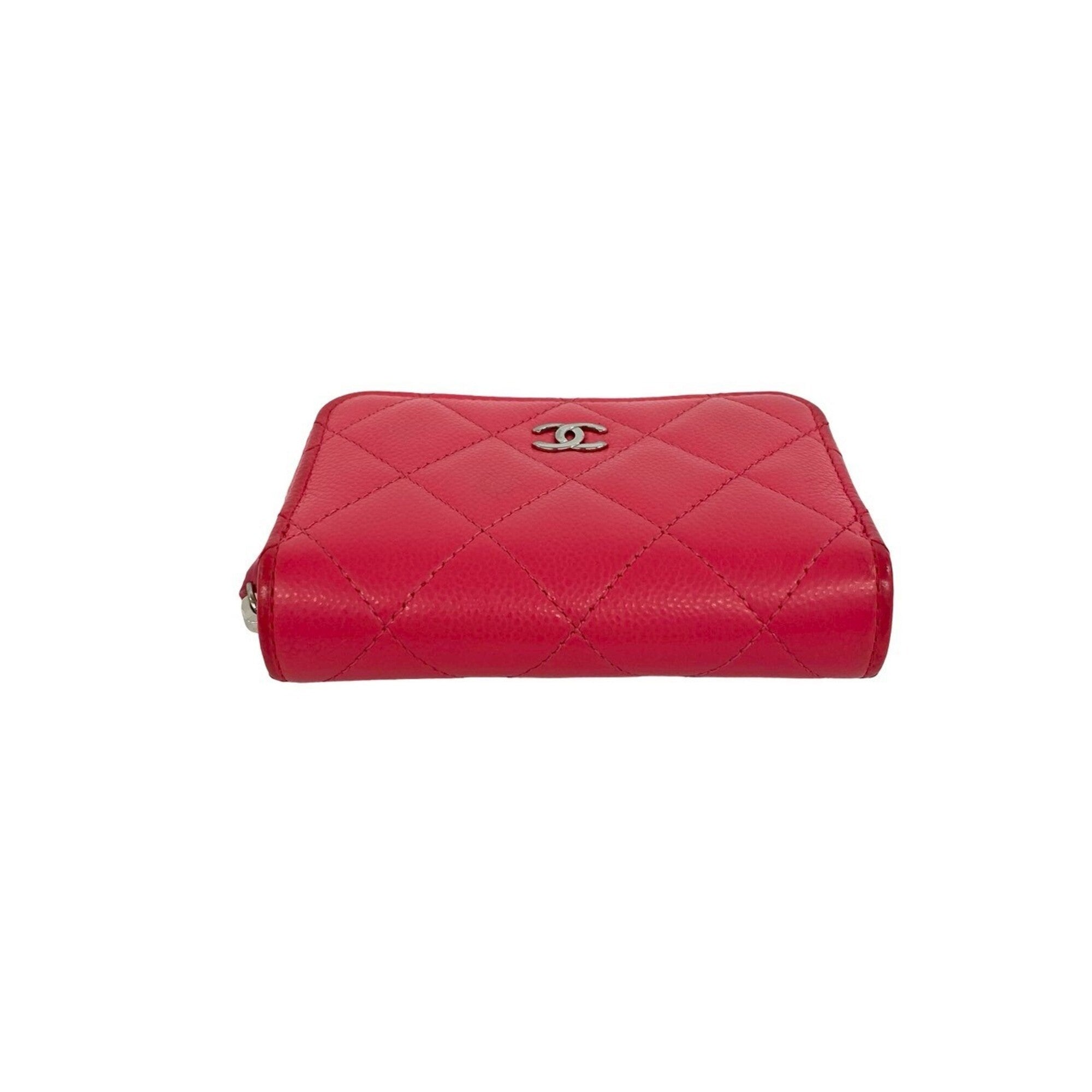 Chanel Pink Grained Calfskin Coin Purse/Coin Case (Pre-Owned)