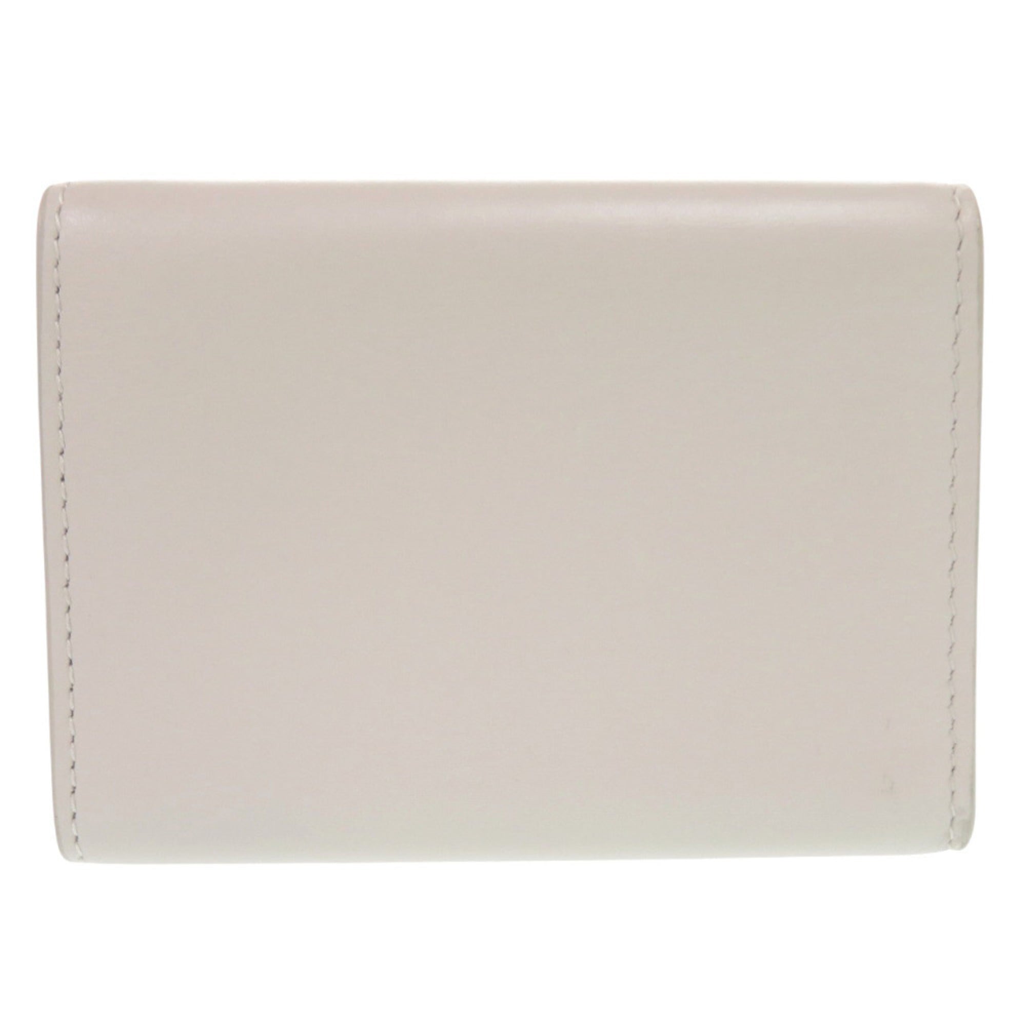 Bottega Veneta Ivory Leather Wallet (Tri-Fold) (Pre-Owned)