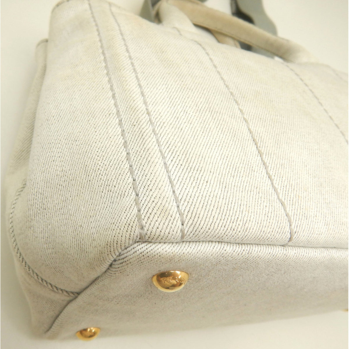 Prada Canapa Bianco Canapa Tote Bag (Pre-Owned)