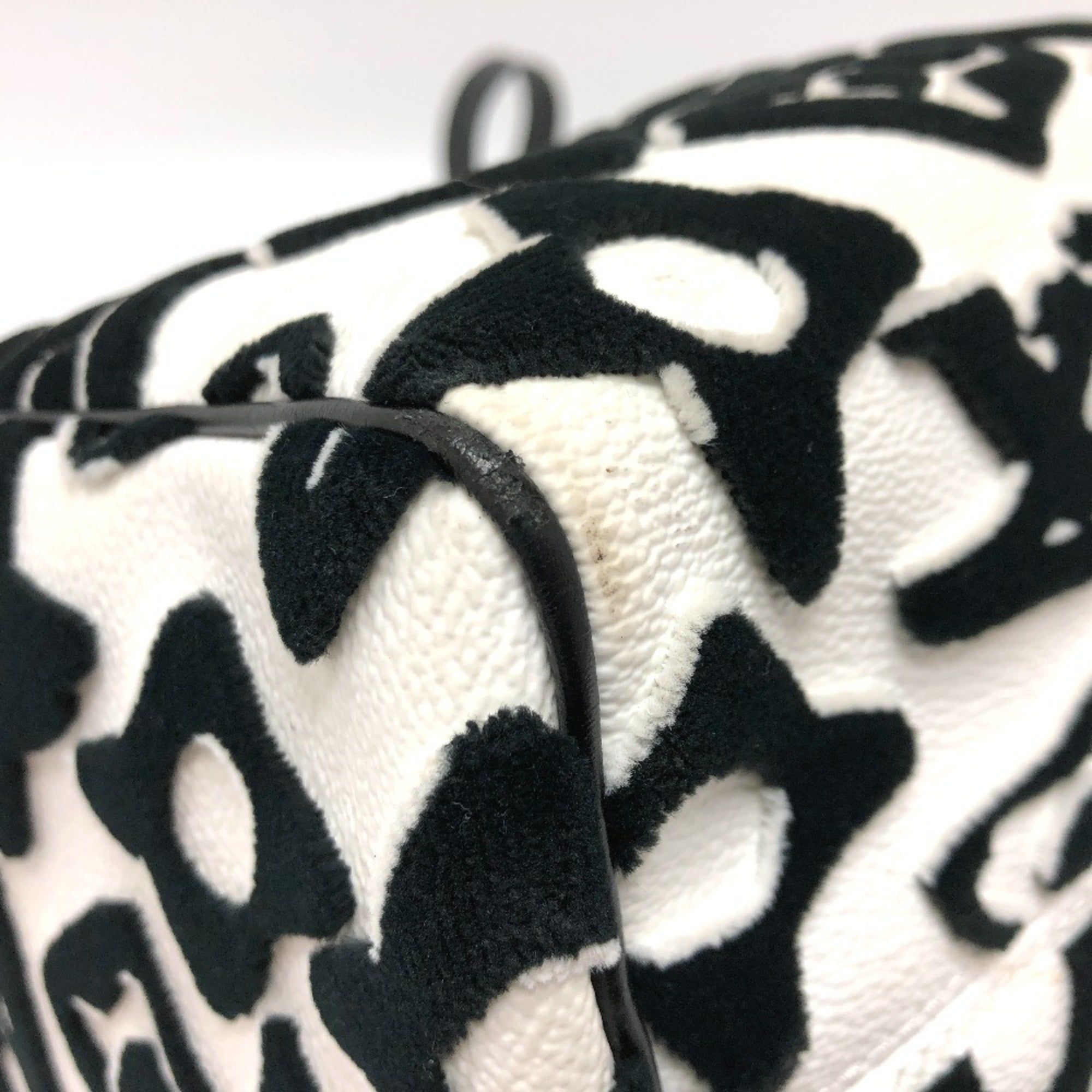 Louis Vuitton Black Monogram White Monogram Boston Bag (Pre-Owned)