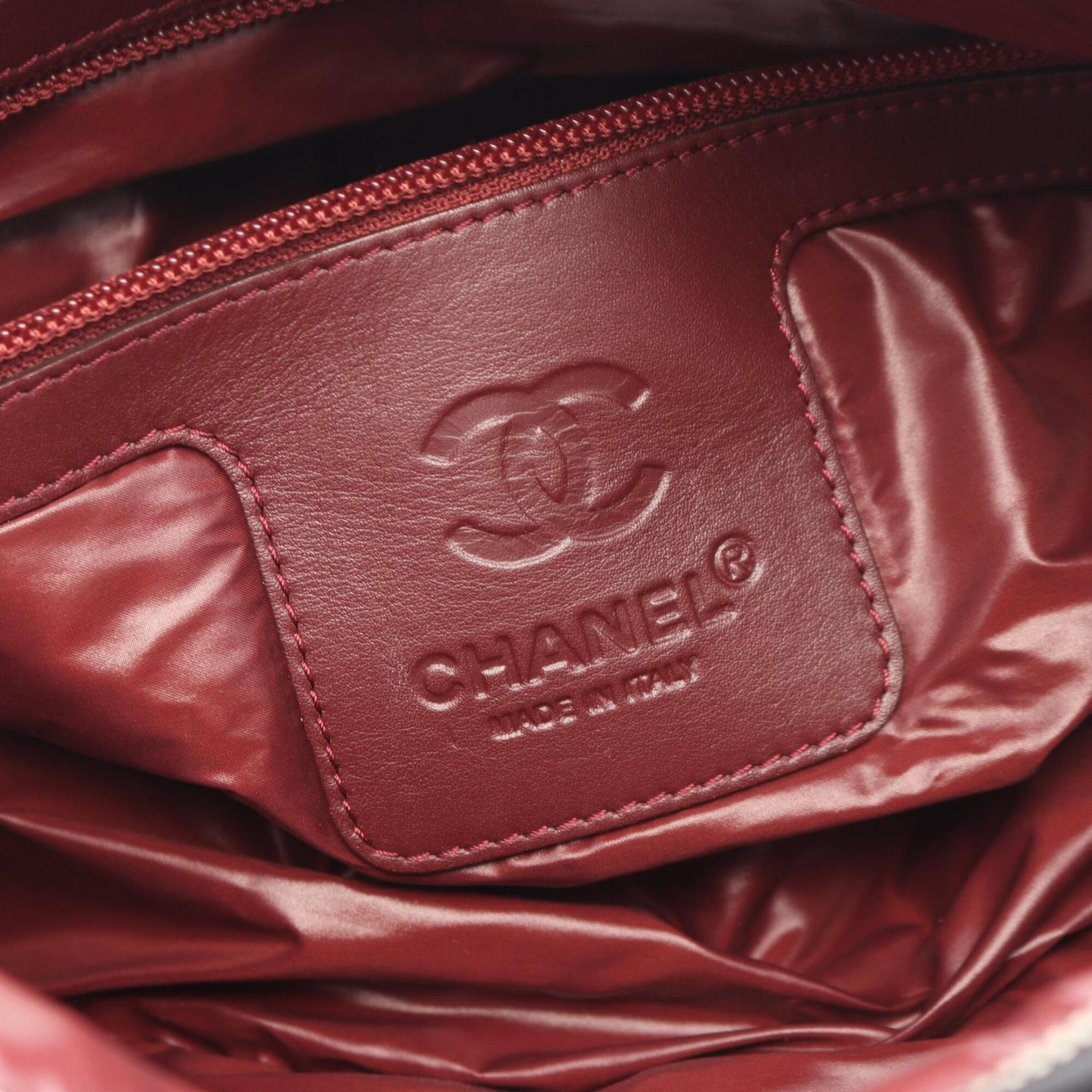 Chanel Black Nylon Leather Handbag (Pre-Owned)