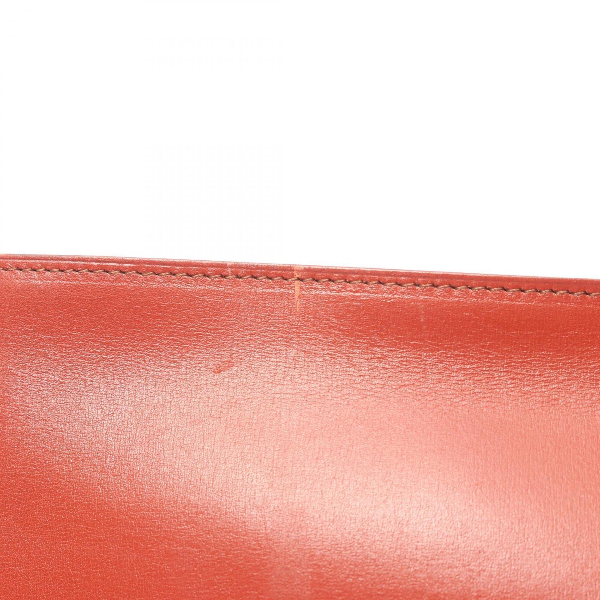 Hermes Brown Box Calf Leather Leather Handbag Shoulder Bag (Pre-Owned)