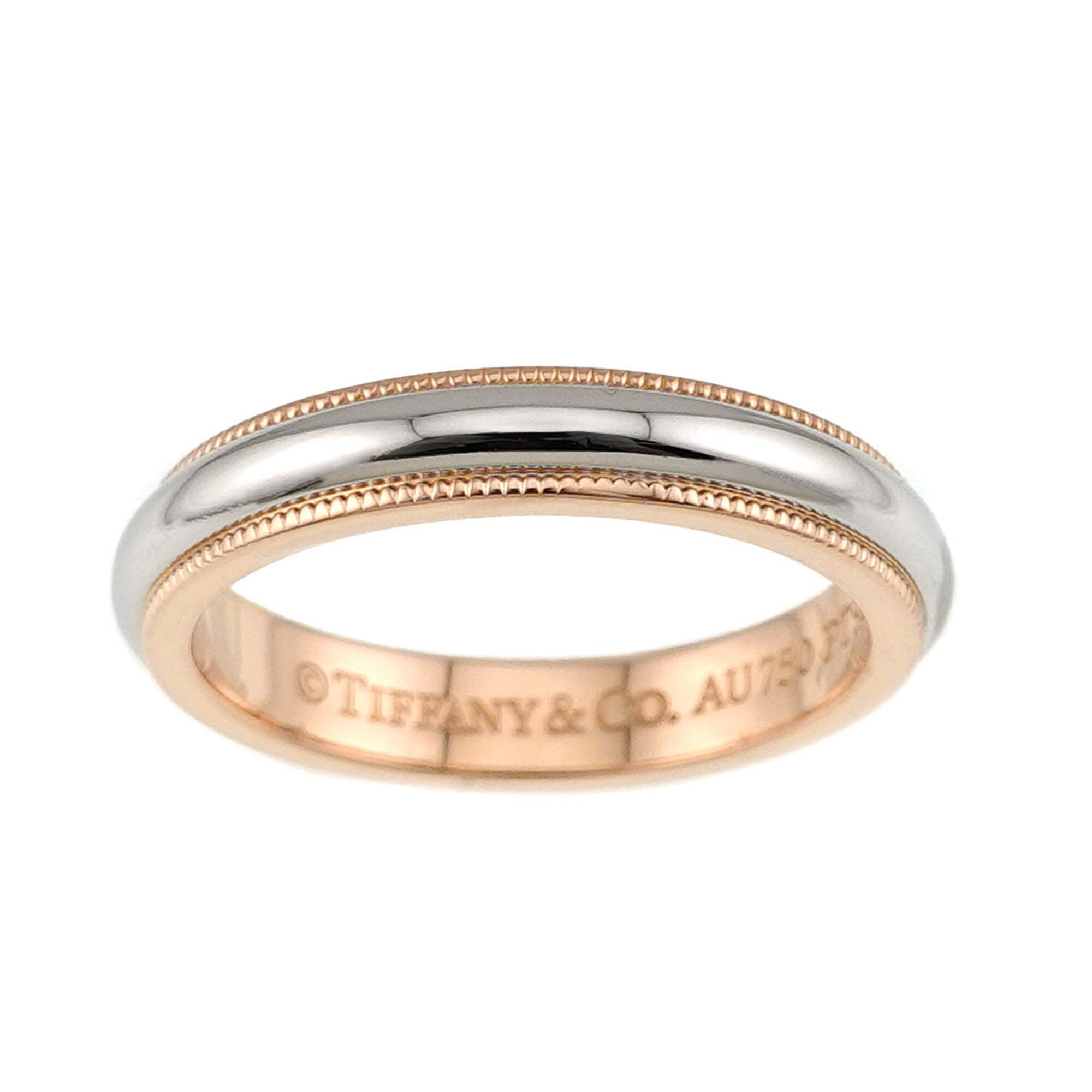 Tiffany Pink Gold (18K) Platinum 950 Band Ring (Pre-Owned)