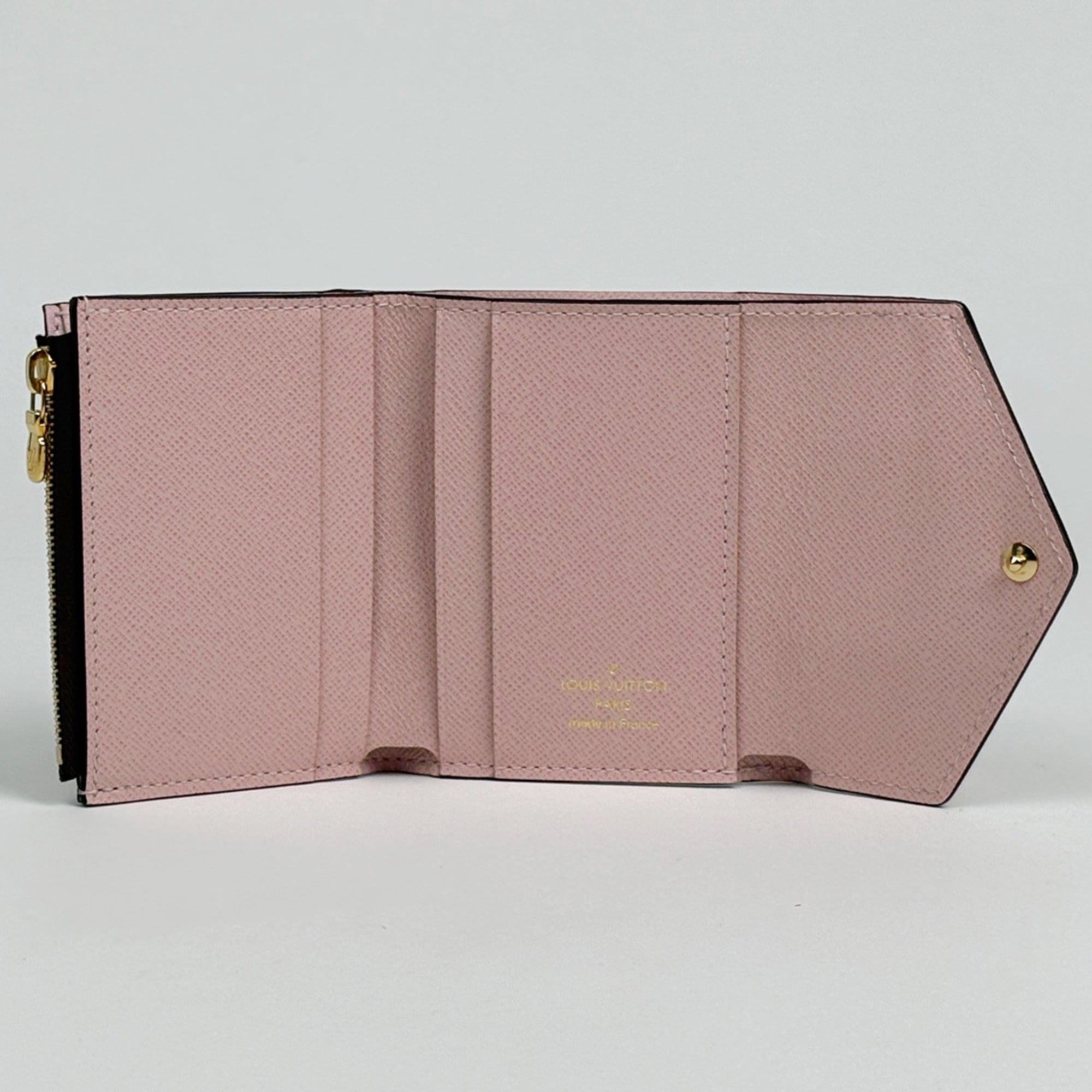 Louis Vuitton Brown Pink Rose Ballerine Monogram Wallet (Tri-Fold) (Pre-Owned)