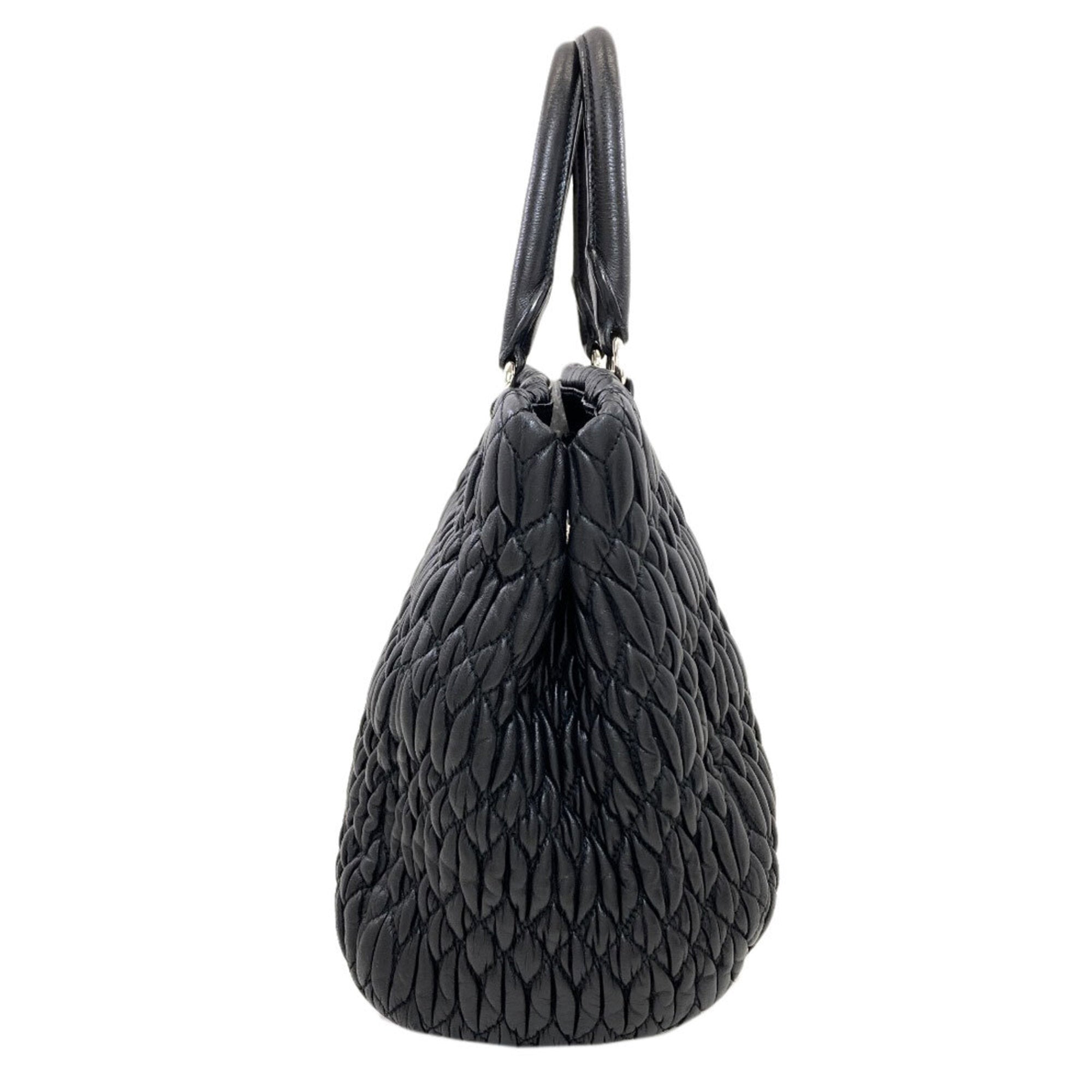 Miu Miu Black Leather Tote Bag (Pre-Owned)