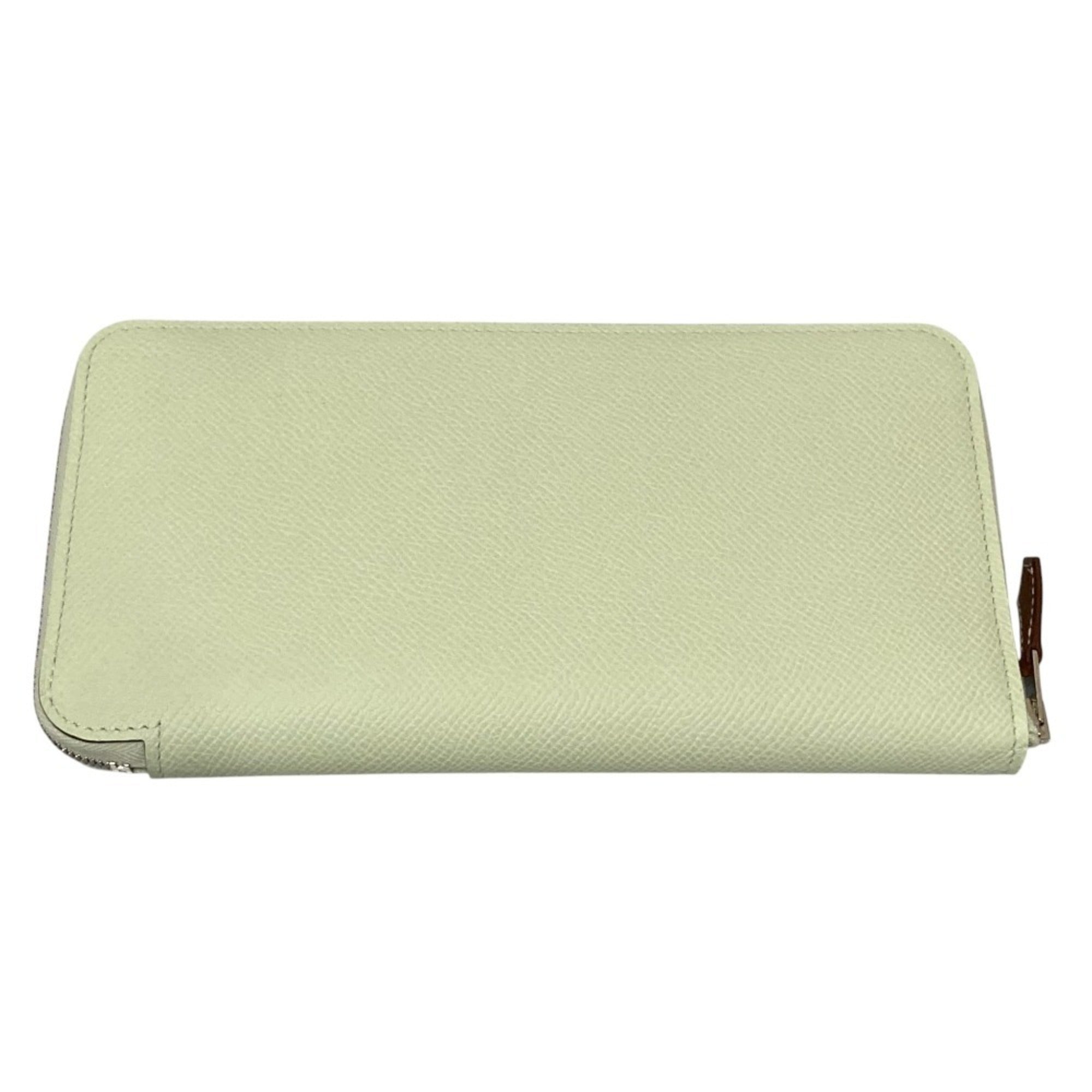 Hermes Silk'in Jaune Epsom Leather Long Wallet (Bi-Fold) (Pre-Owned)