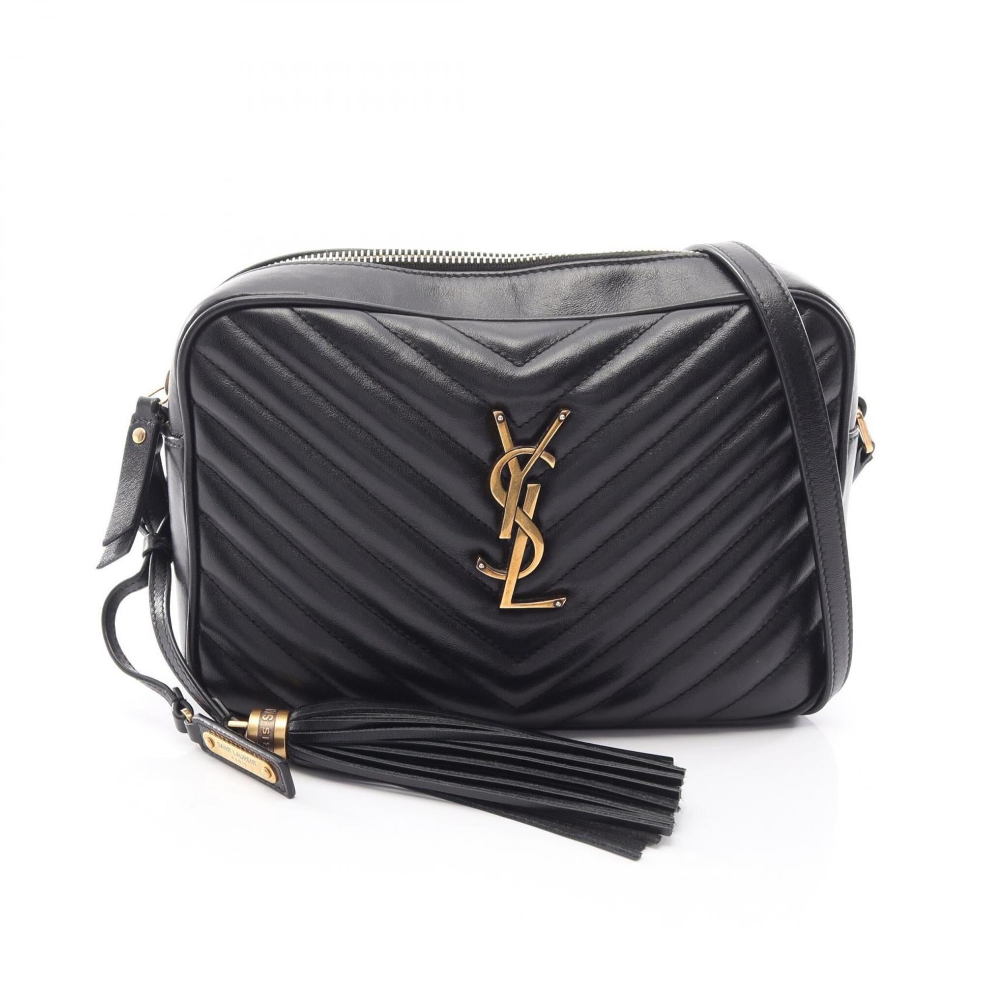 Saint Laurent Black Leather Handbag Shoulder Bag (Pre-Owned)