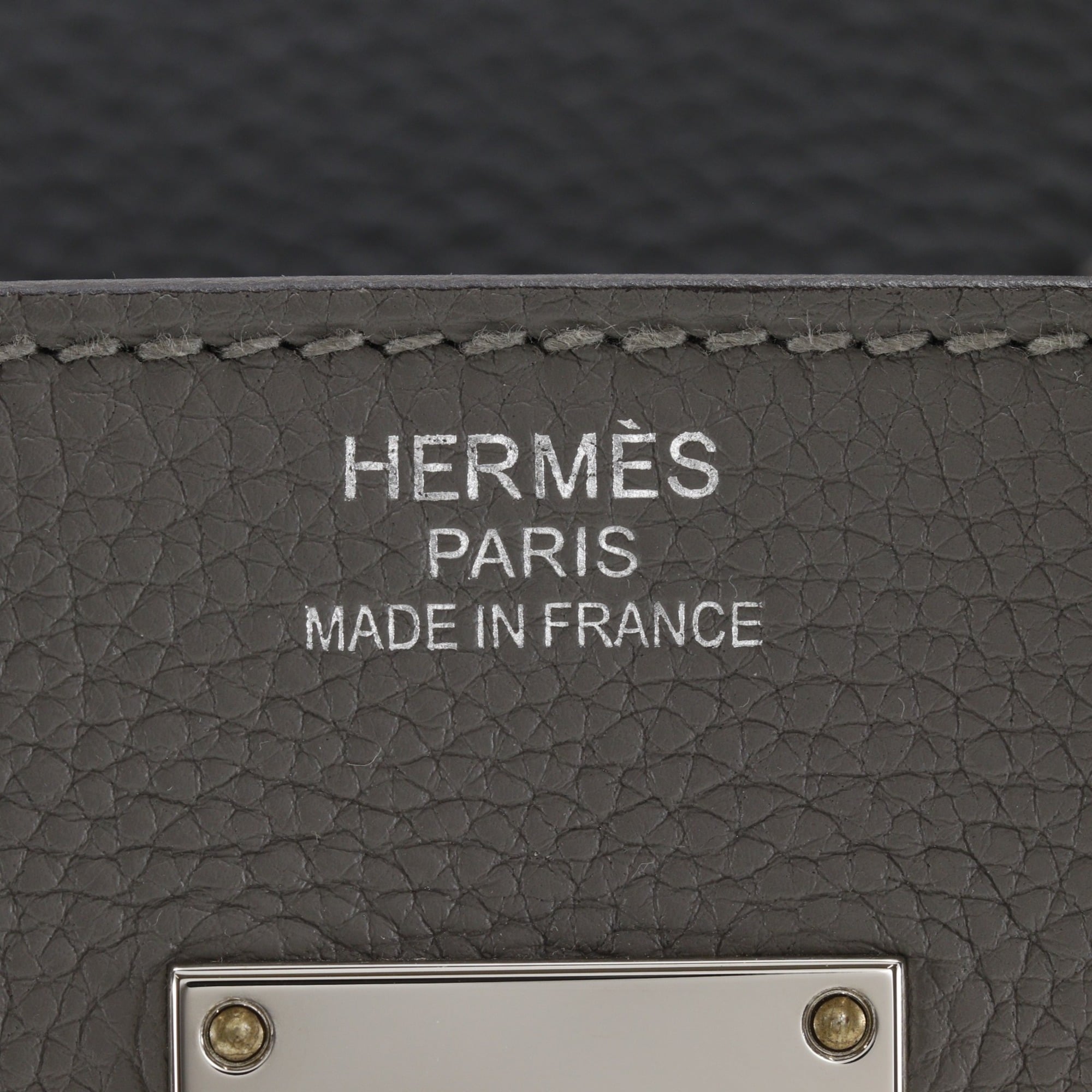Hermes Haute A Courroies Vert Fonce Togo Leather Handbag (Pre-Owned)