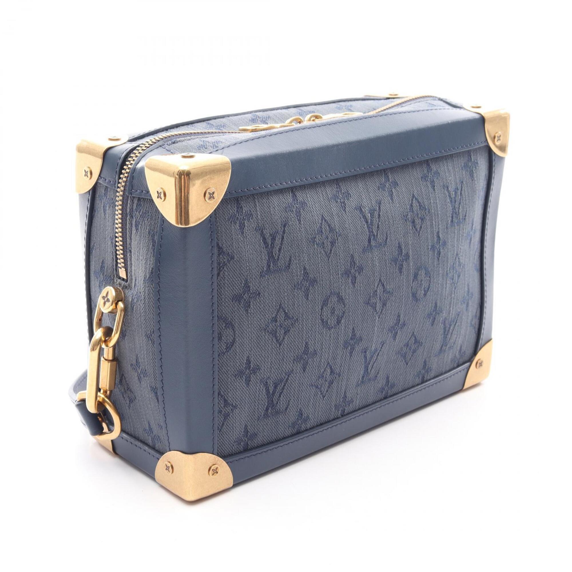 Louis Vuitton Blue Navy Monogram Denim Handbag Shoulder Bag (Pre-Owned)