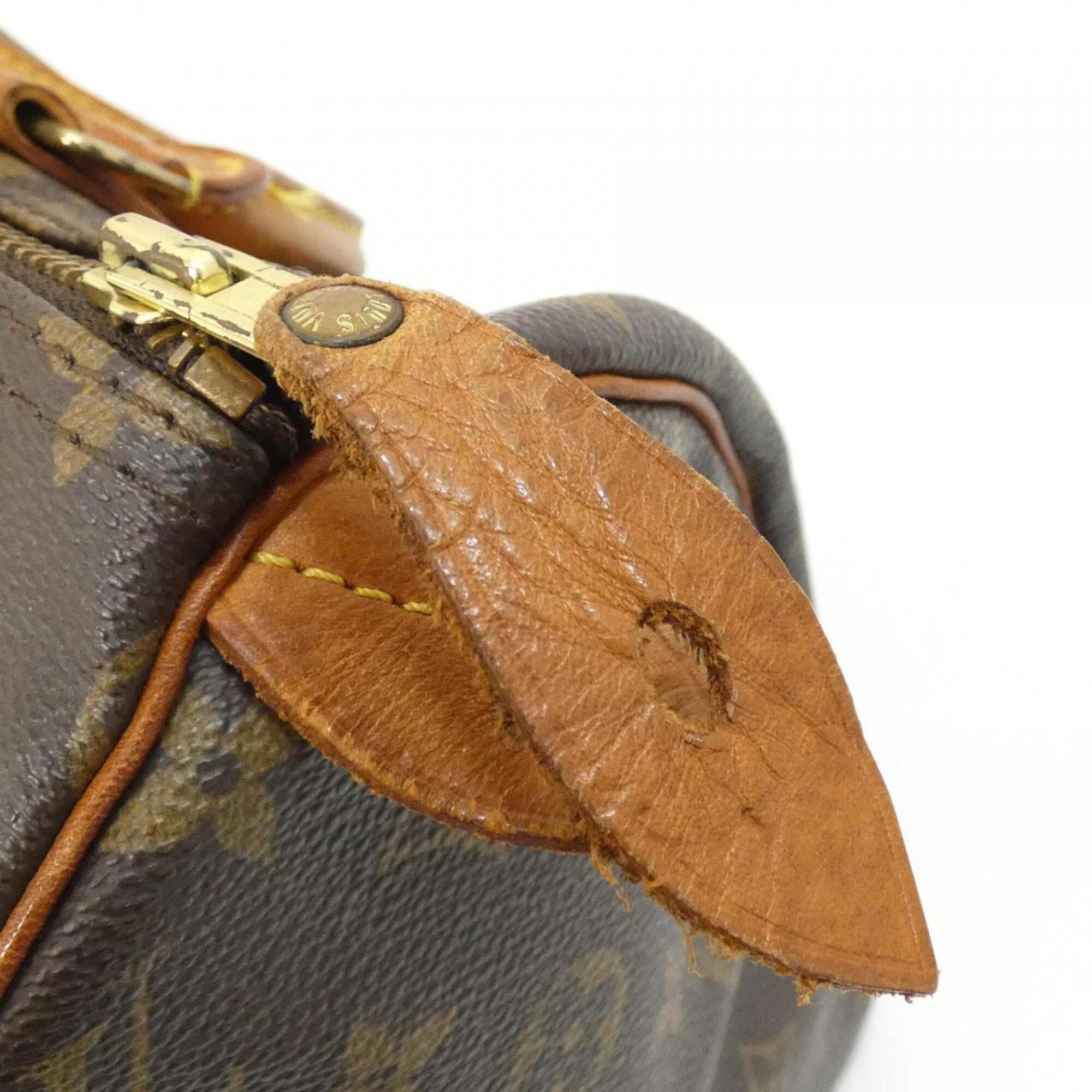 Louis Vuitton Monogram Marron Coated Canvas Boston Bag (Pre-Owned)