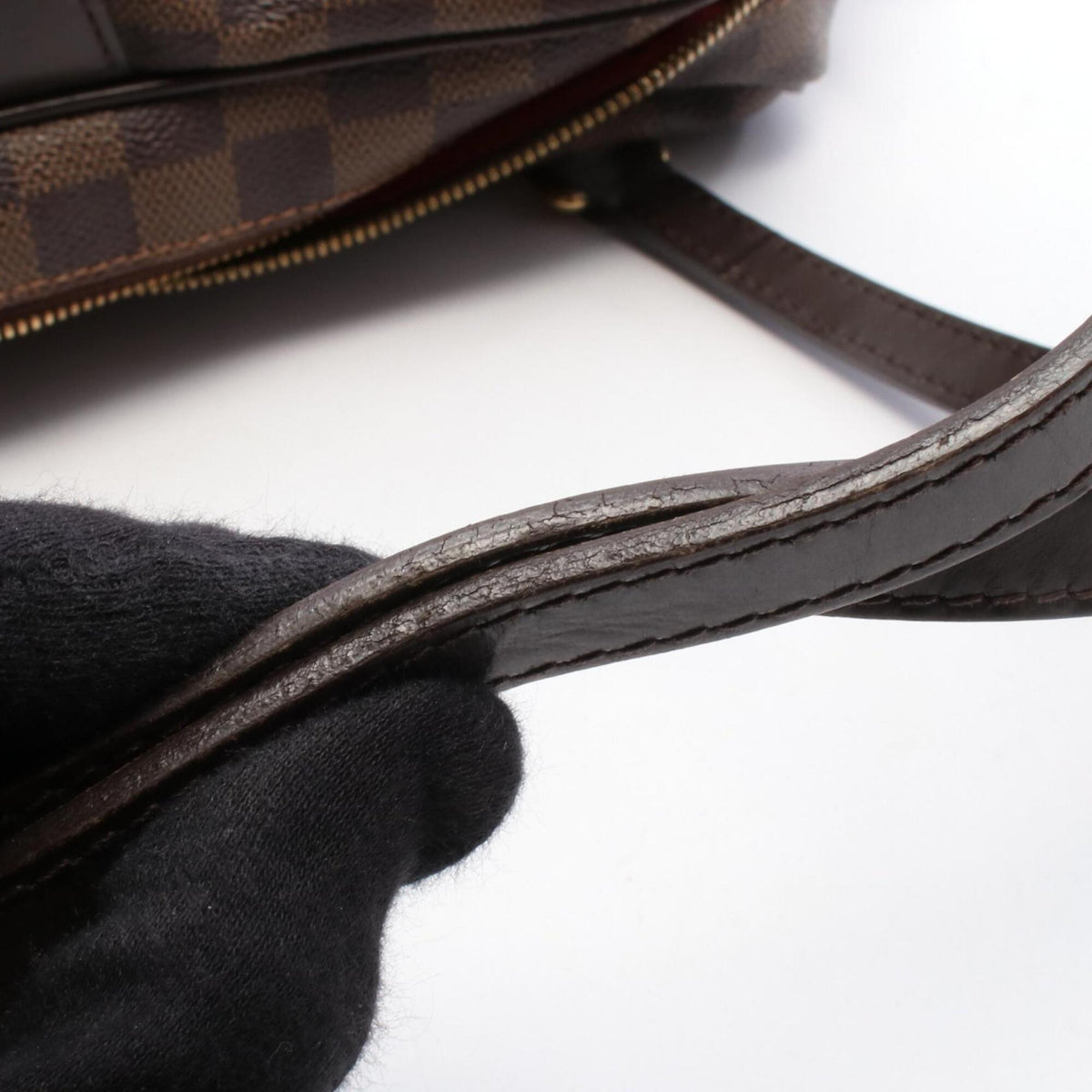 Louis Vuitton Brown Ebene Coated Canvas Leather Handbag Shoulder Bag (Pre-Owned)
