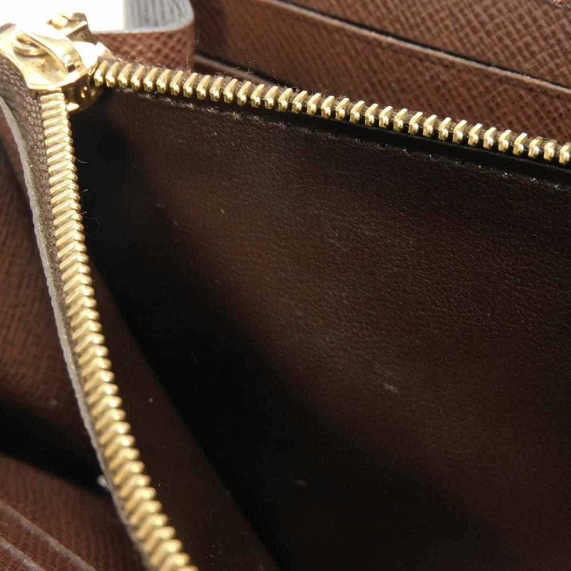 Louis Vuitton Black Brown Damier Canvas Noir Damier Canvas Leather Long Wallet (Bi-Fold) (Pre-Owned)