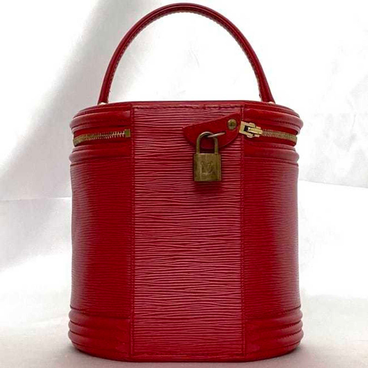Louis Vuitton Castilian Red Epi Leather Handbag Vanity Bag (Pre-Owned)