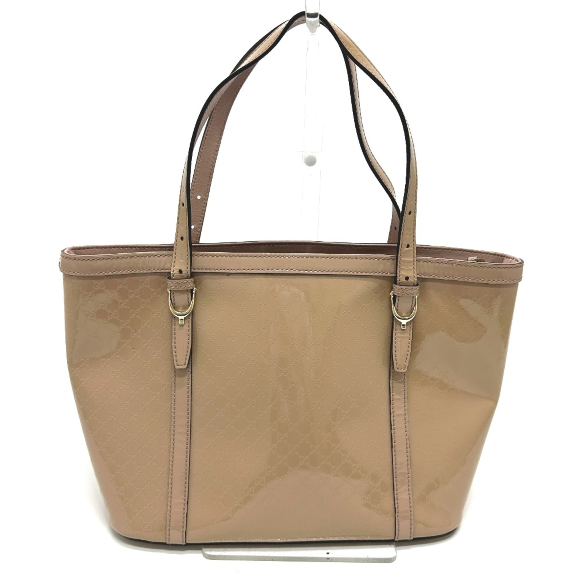 Gucci Beige Patent Leather Tote Bag (Pre-Owned)