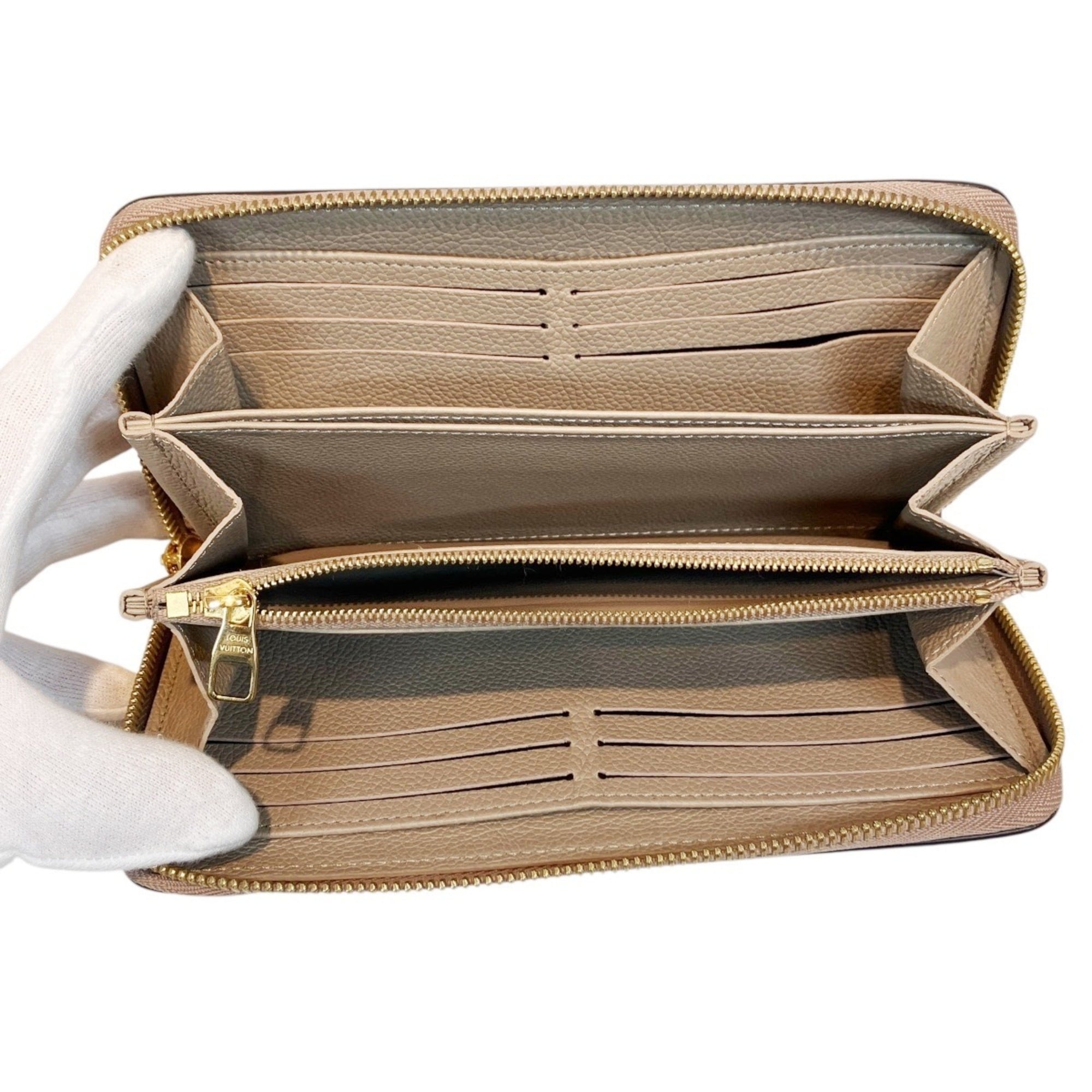 Louis Vuitton Tourterelle Monogram Empreinte Leather Long Wallet (Bi-Fold) (Pre-Owned)