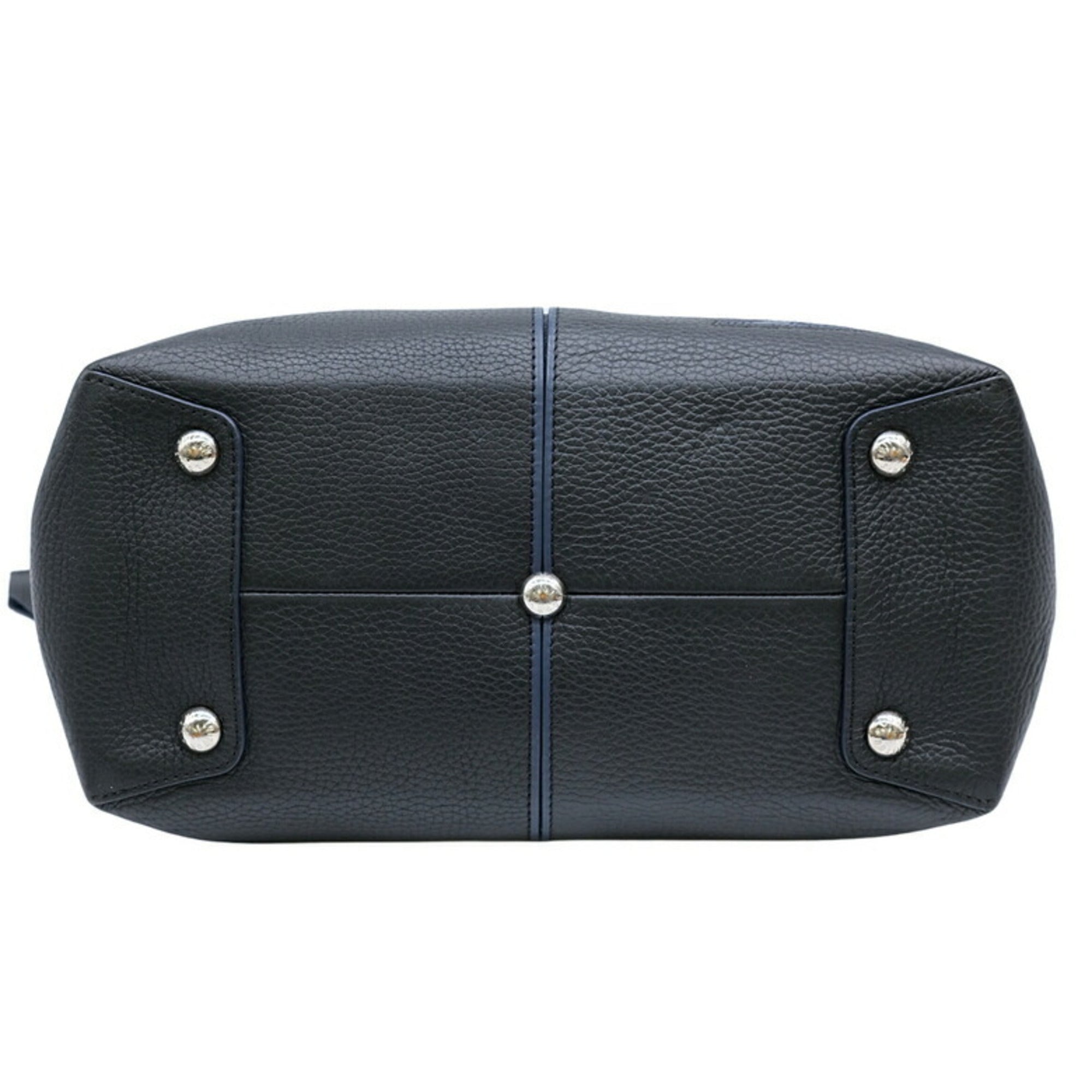 Louis Vuitton Black Navy Leather Tote Bag (Pre-Owned)