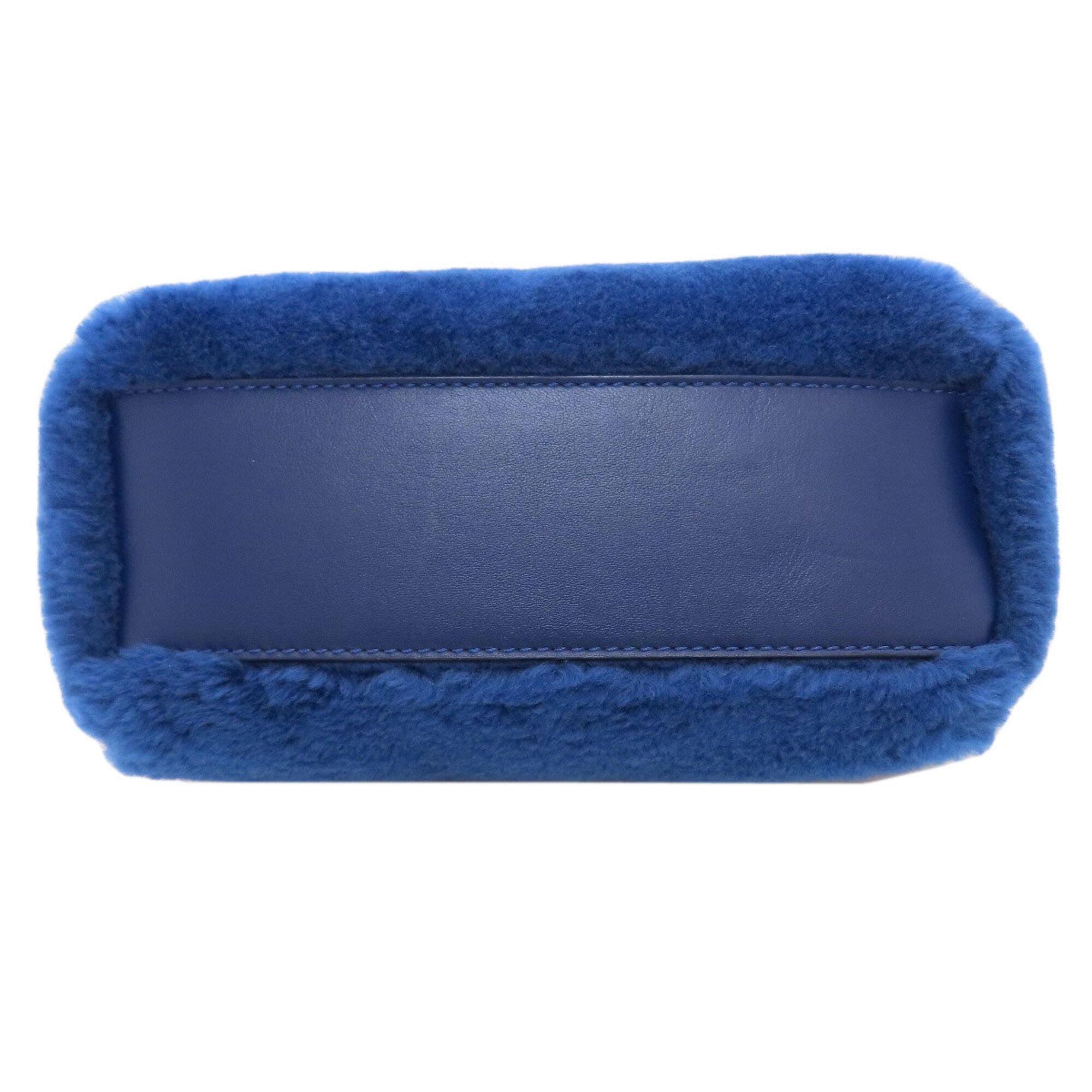 Fendi Blue Fur Handbag (Pre-Owned)