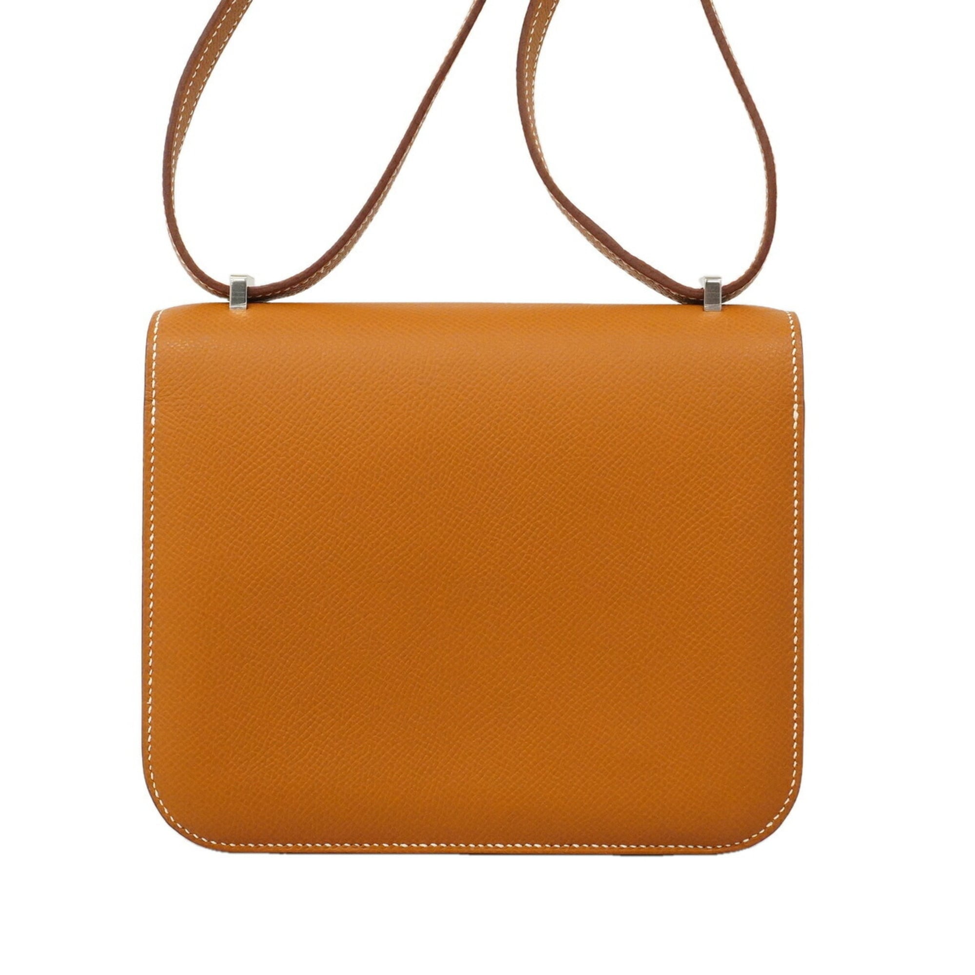 Hermes Gold Leather Shoulder Bag (Pre-Owned)