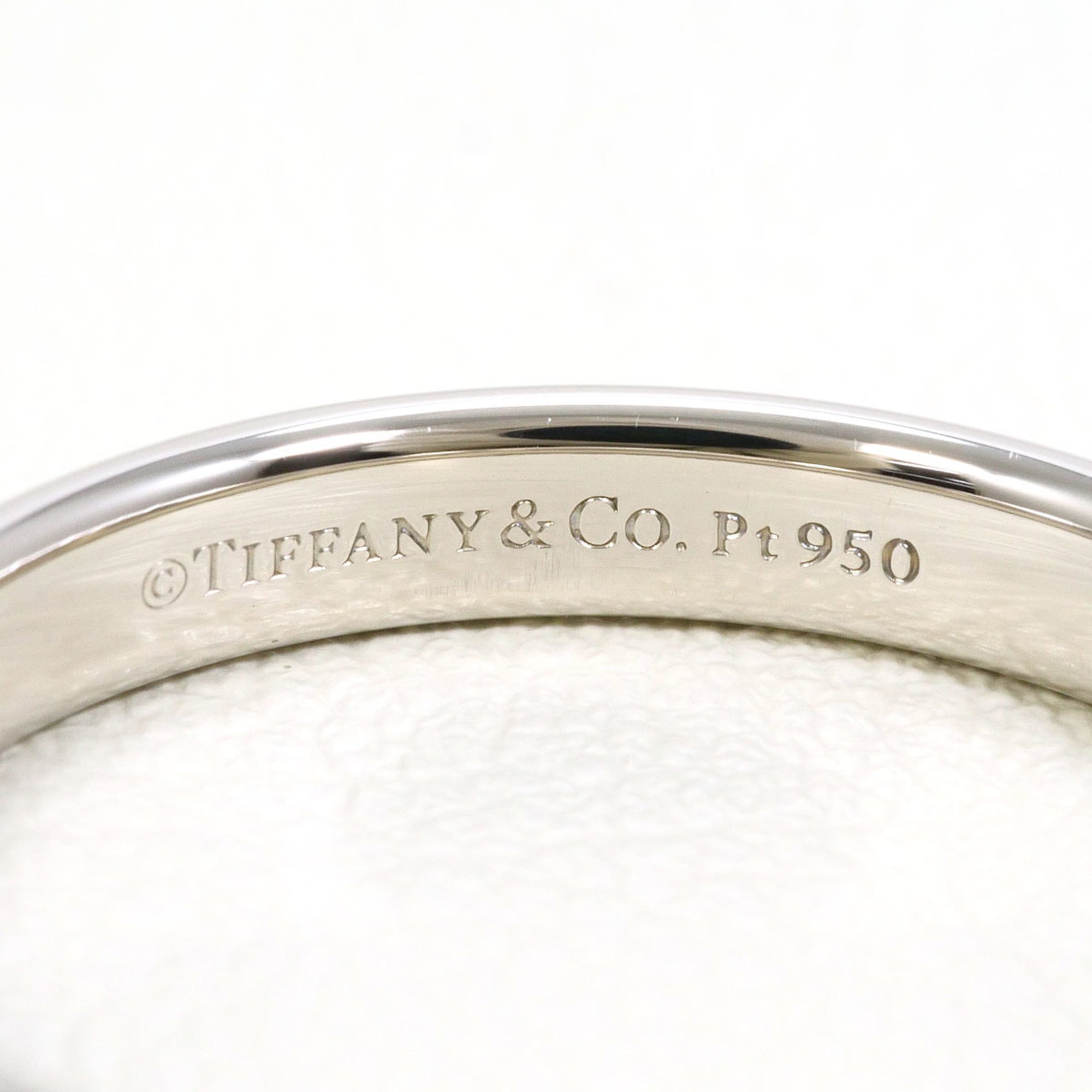 Tiffany Platinum Platinum 950 Band Ring (Pre-Owned)