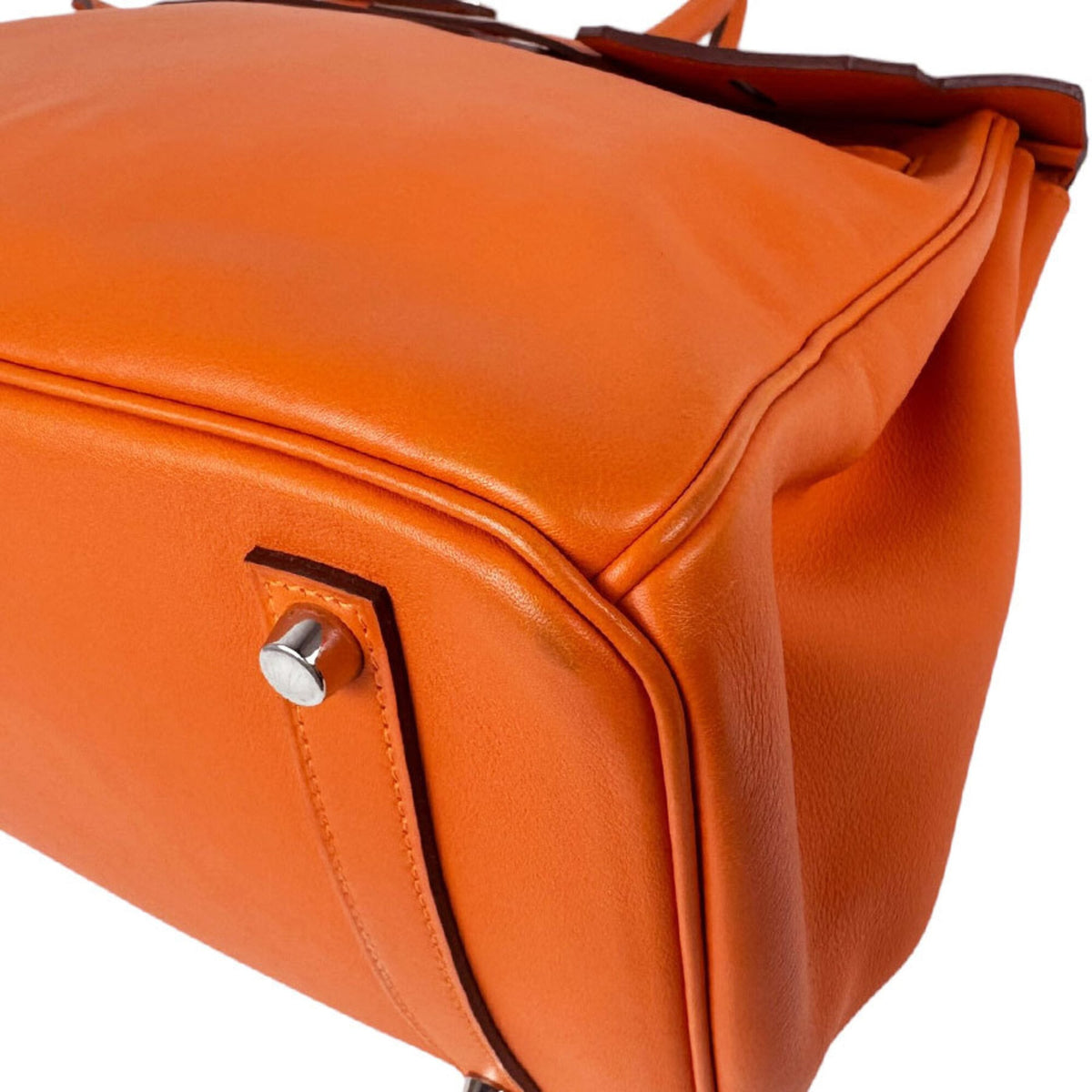 Hermes Orange Swift Leather Handbag (Pre-Owned)