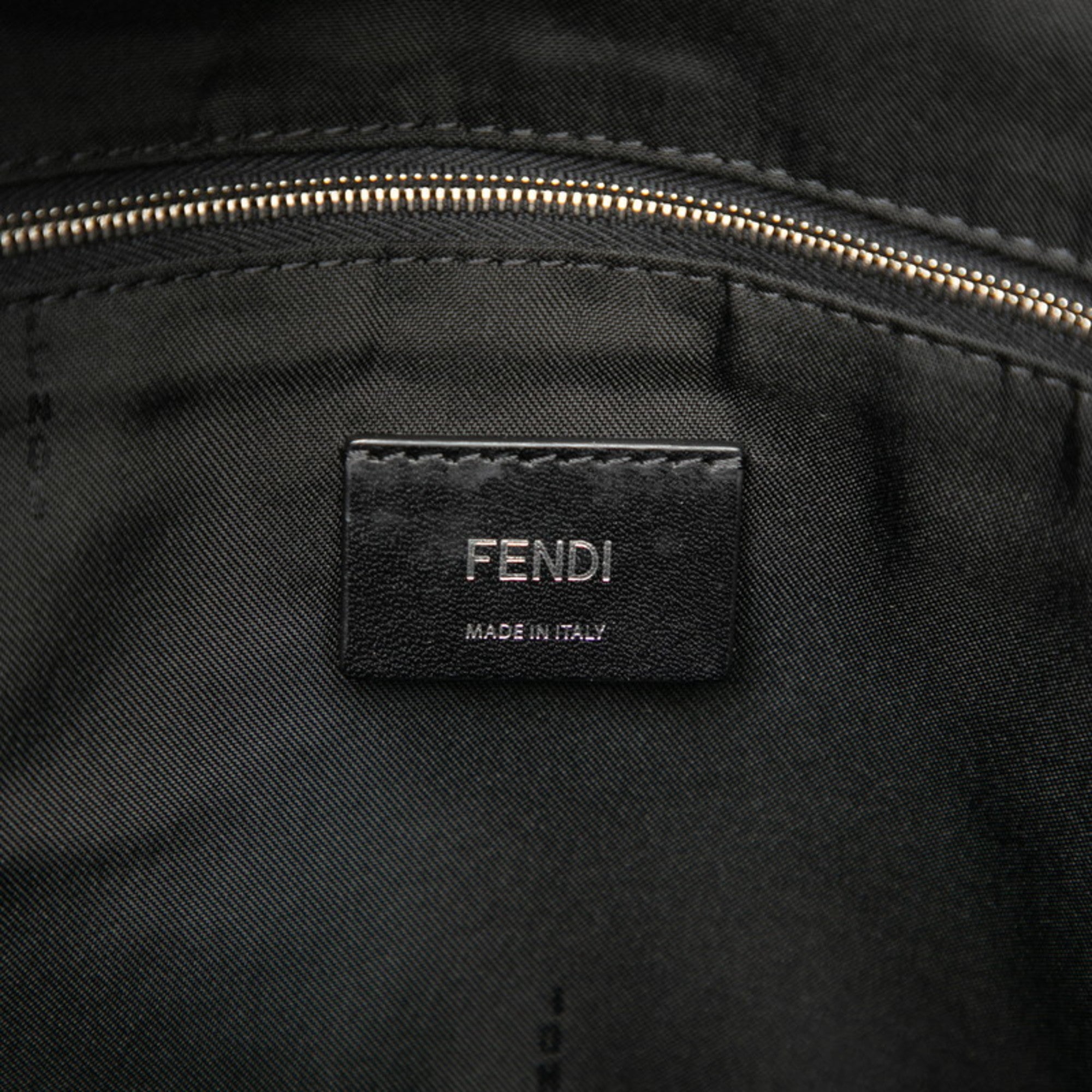 Fendi Black Nylon Leather Tote Bag (Pre-Owned)