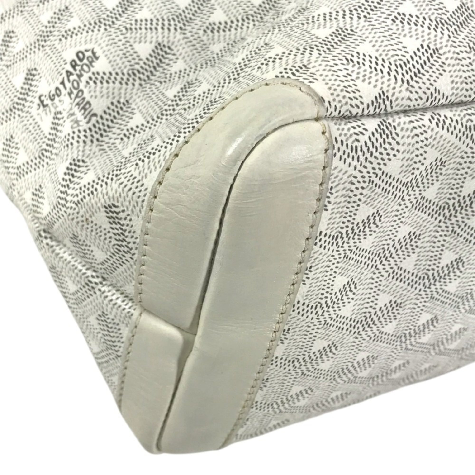 Goyard White Pvc Leather Shoulder Bag Tote Bag (Pre-Owned)