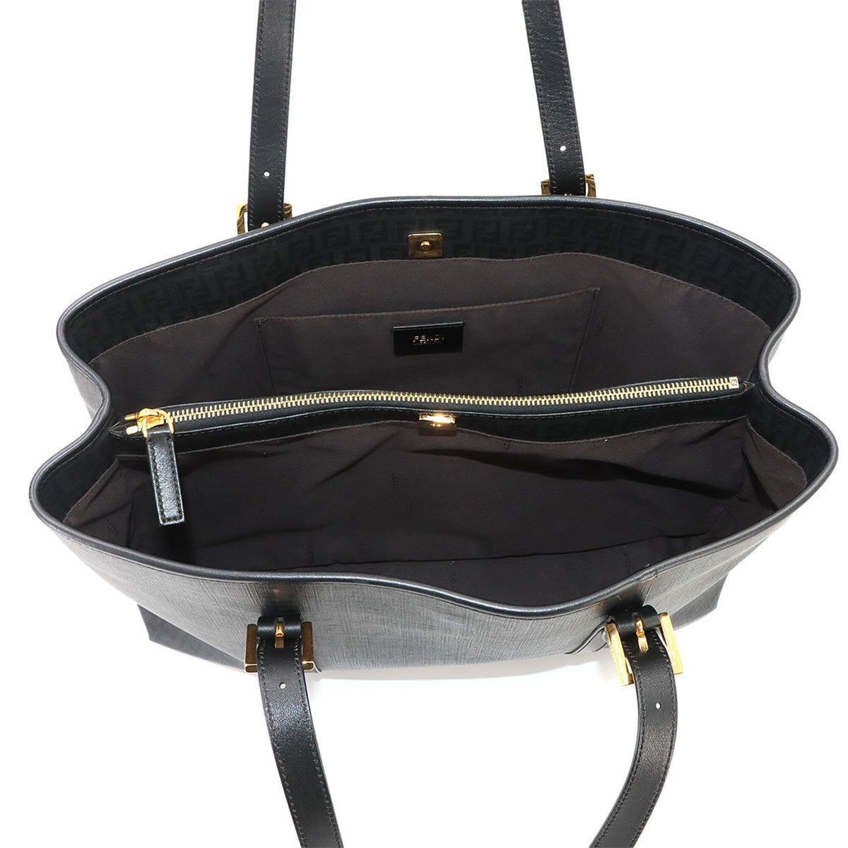 Fendi Black Pvc Leather Tote Bag (Pre-Owned)
