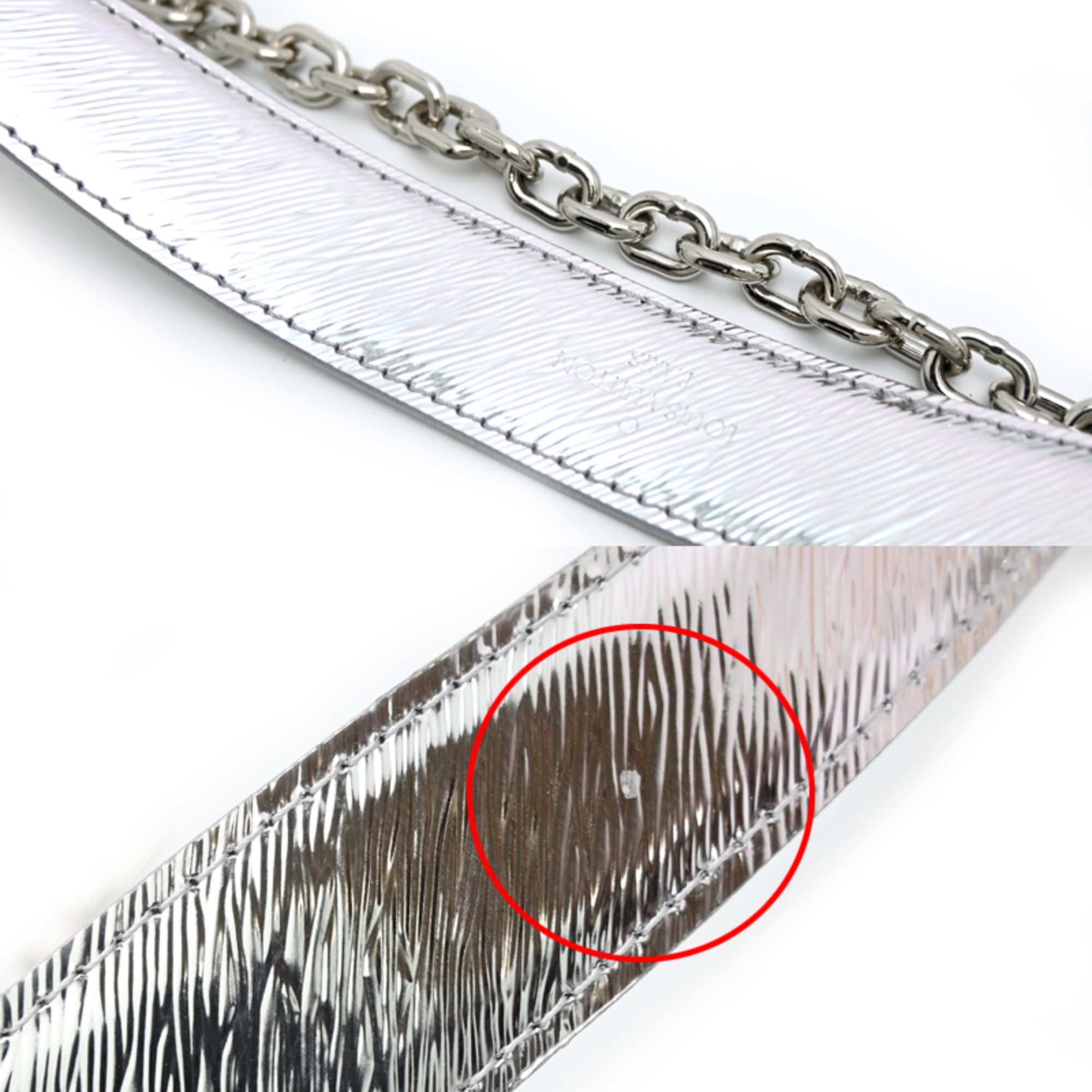 Louis Vuitton Silver Epi Leather Shoulder Bag (Pre-Owned)