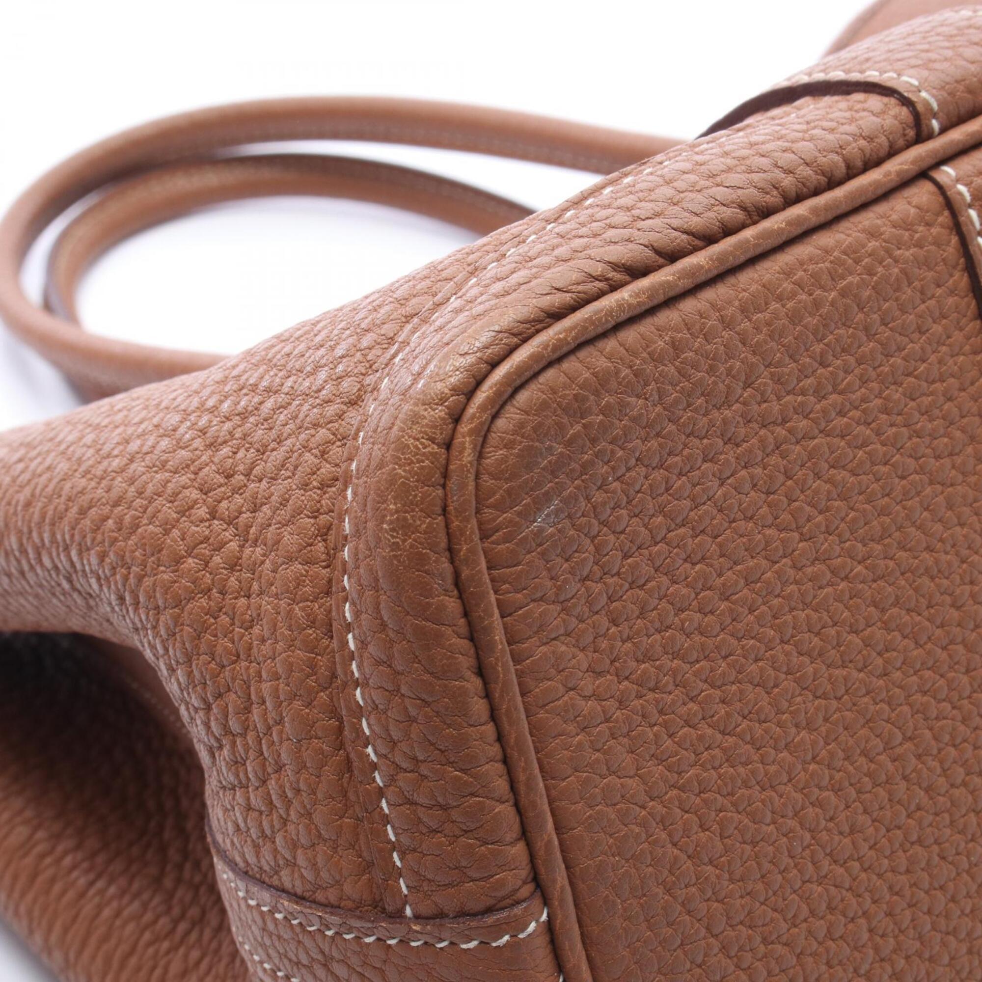 Hermes Brown Negonda Leather Handbag Tote Bag (Pre-Owned)