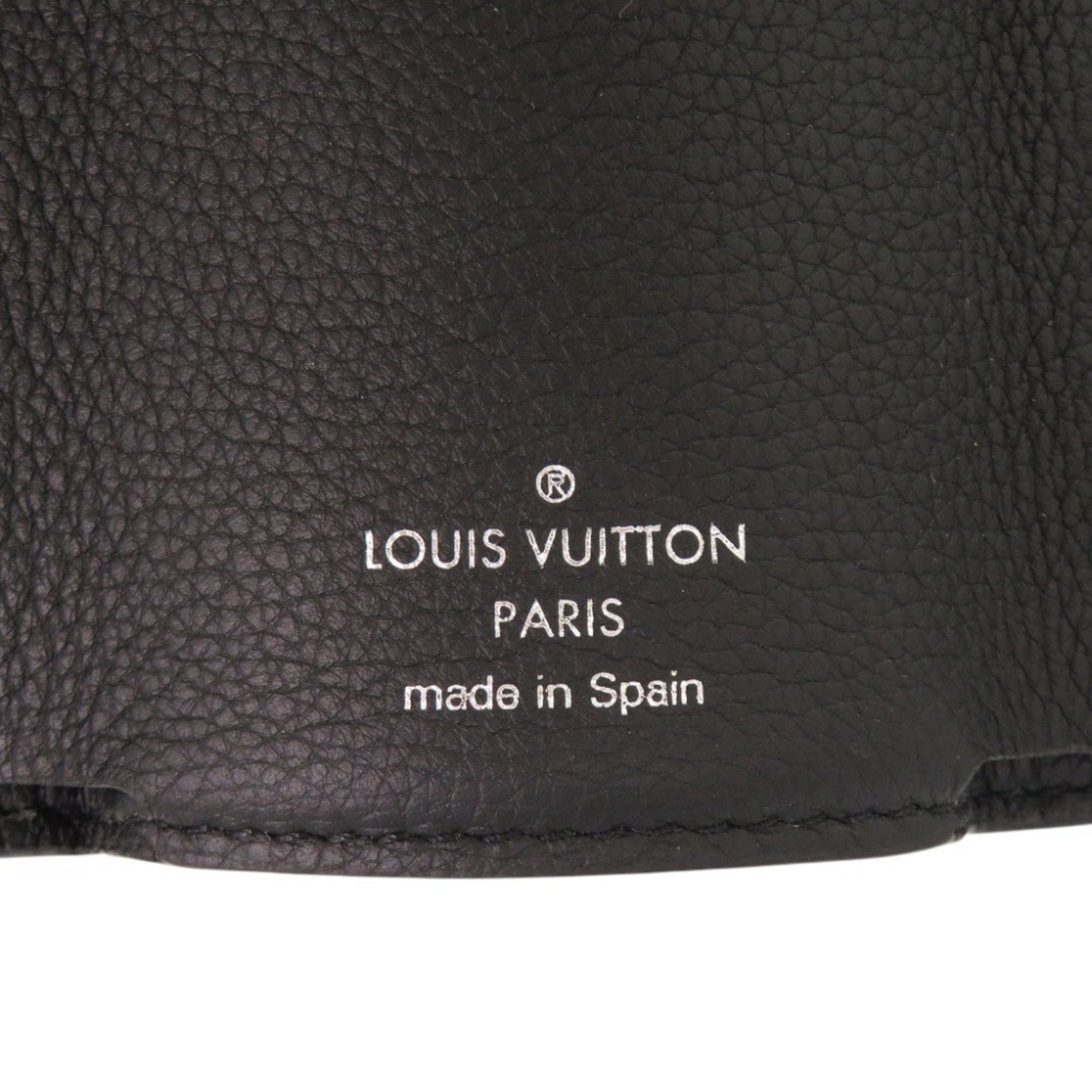 Louis Vuitton Noir Leather Wallet (Tri-Fold) (Pre-Owned)