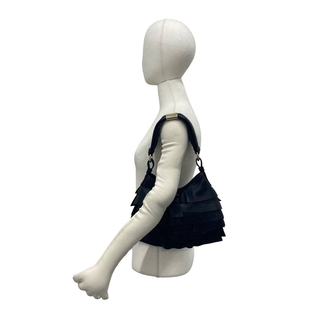Yves Saint Laurent Black Leather Shoulder Bag (Pre-Owned)