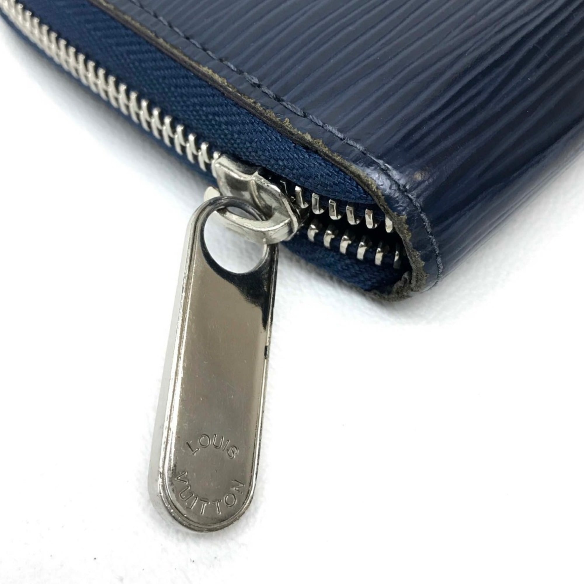 Louis Vuitton Blue Leather Long Wallet (Bi-Fold) (Pre-Owned)