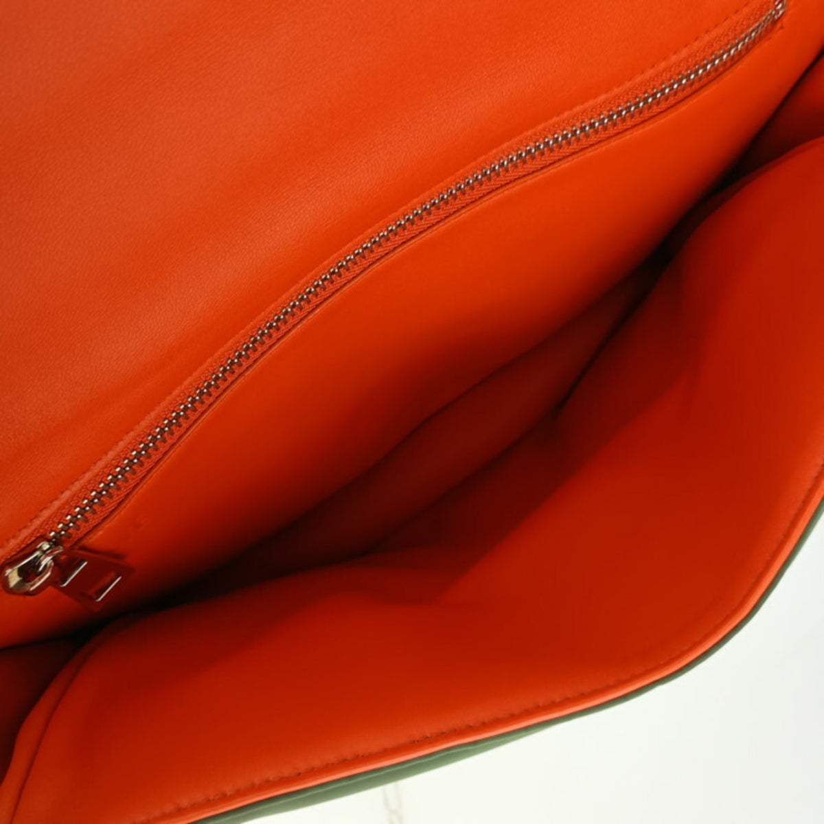 Loewe Khaki Orange Nylon Handbag Shoulder Bag Tote Bag (Pre-Owned)