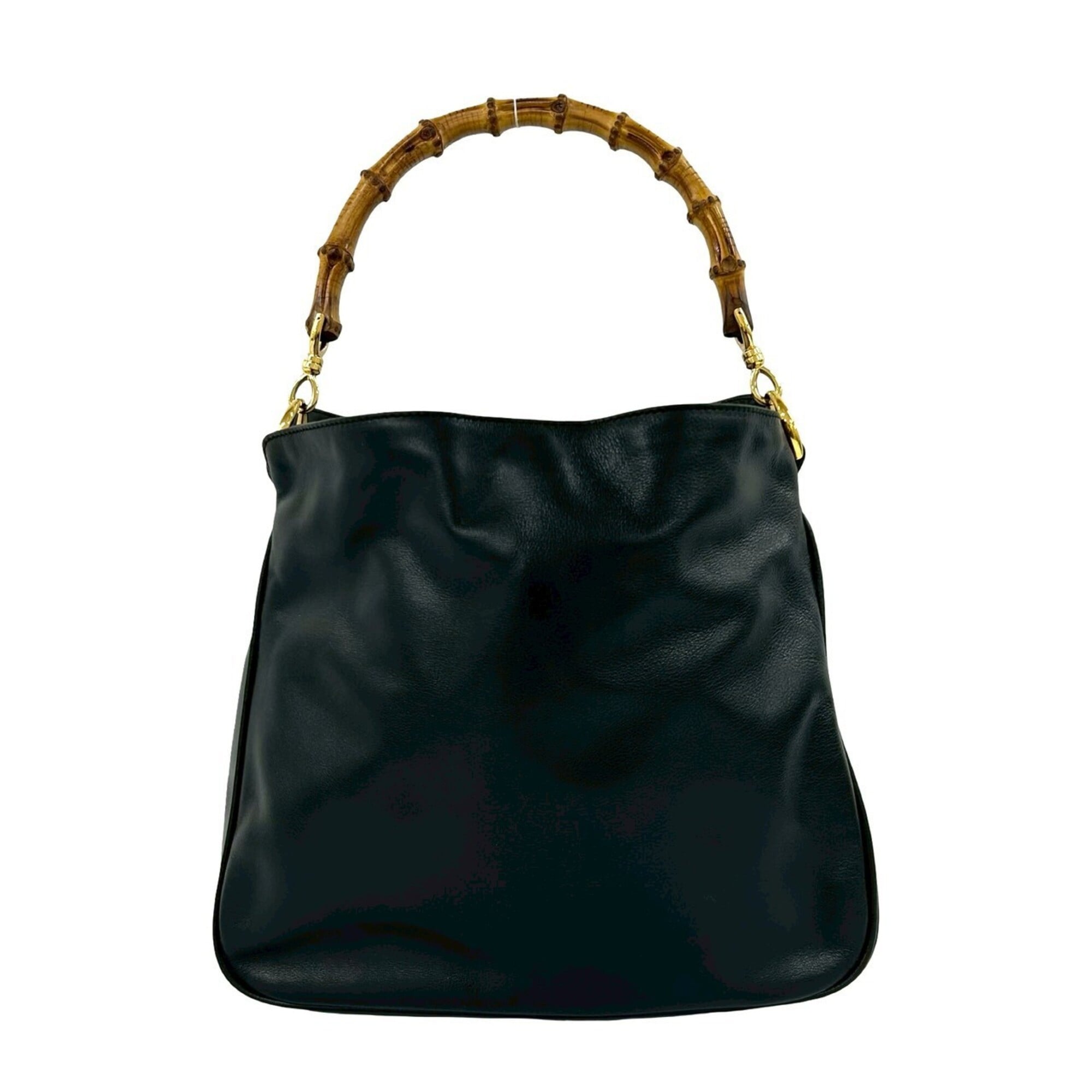 Gucci Black Leather Handbag Shoulder Bag (Pre-Owned)