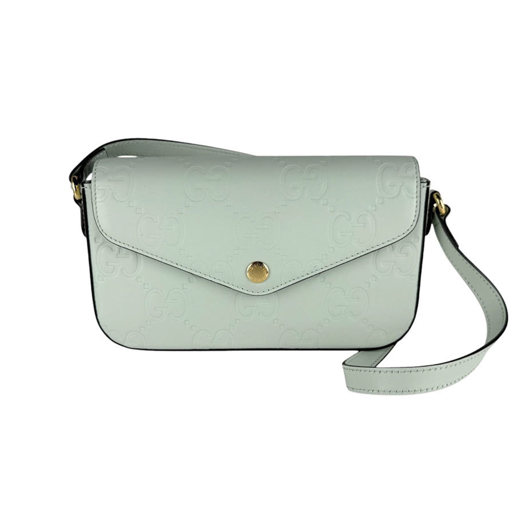 Gucci Light Green Leather Shoulder Bag (Pre-Owned)