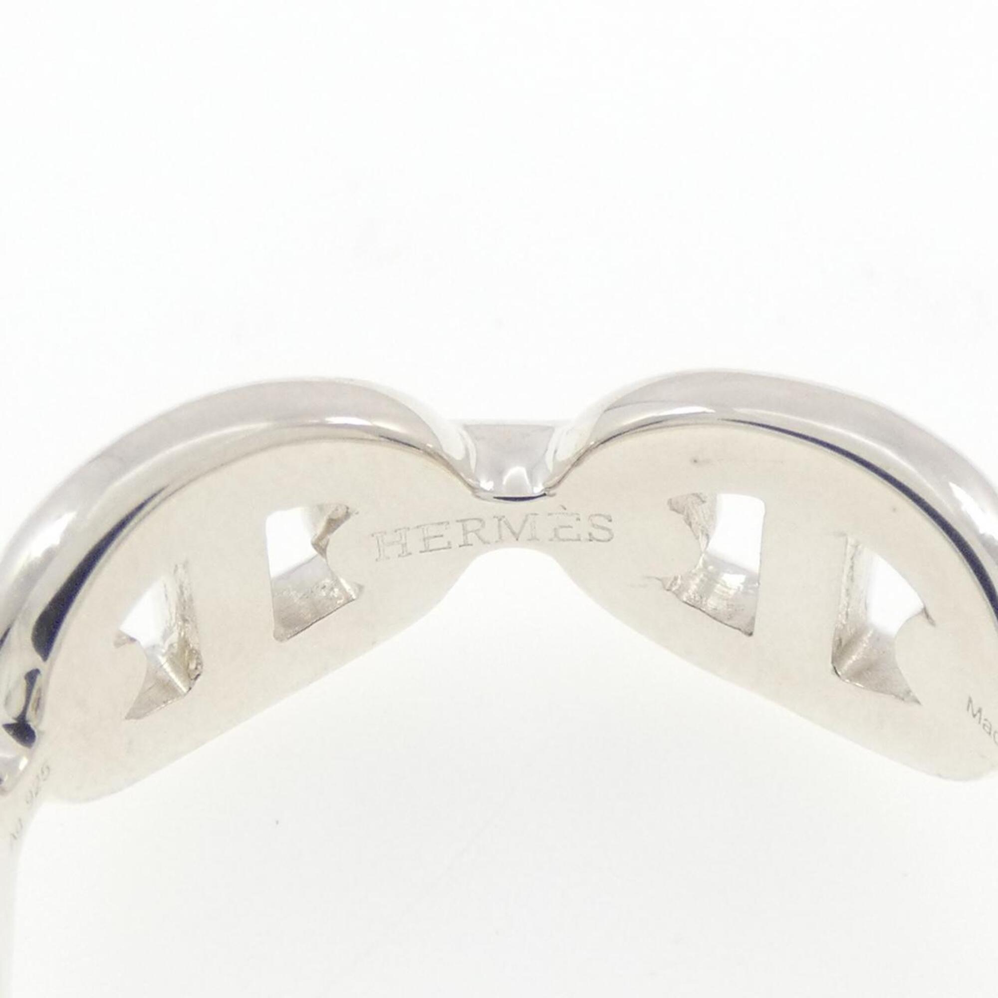 Hermes Silver Silver 925 Band Ring (Pre-Owned)