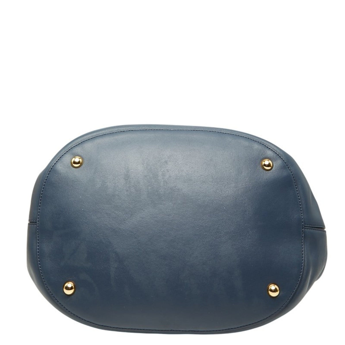 Marni Navy Leather Handbag Pouch Shoulder Bag (Pre-Owned)