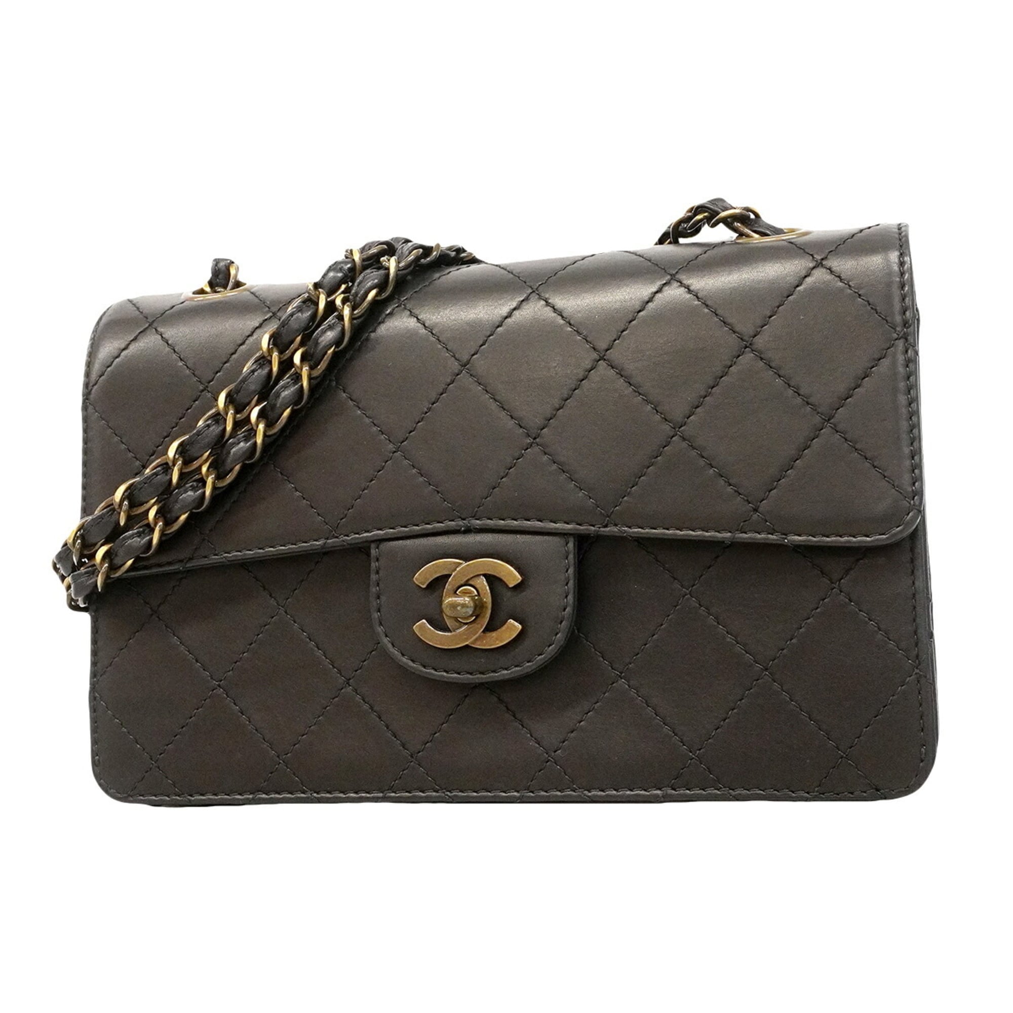 Chanel Black Leather Shoulder Bag (Pre-Owned)