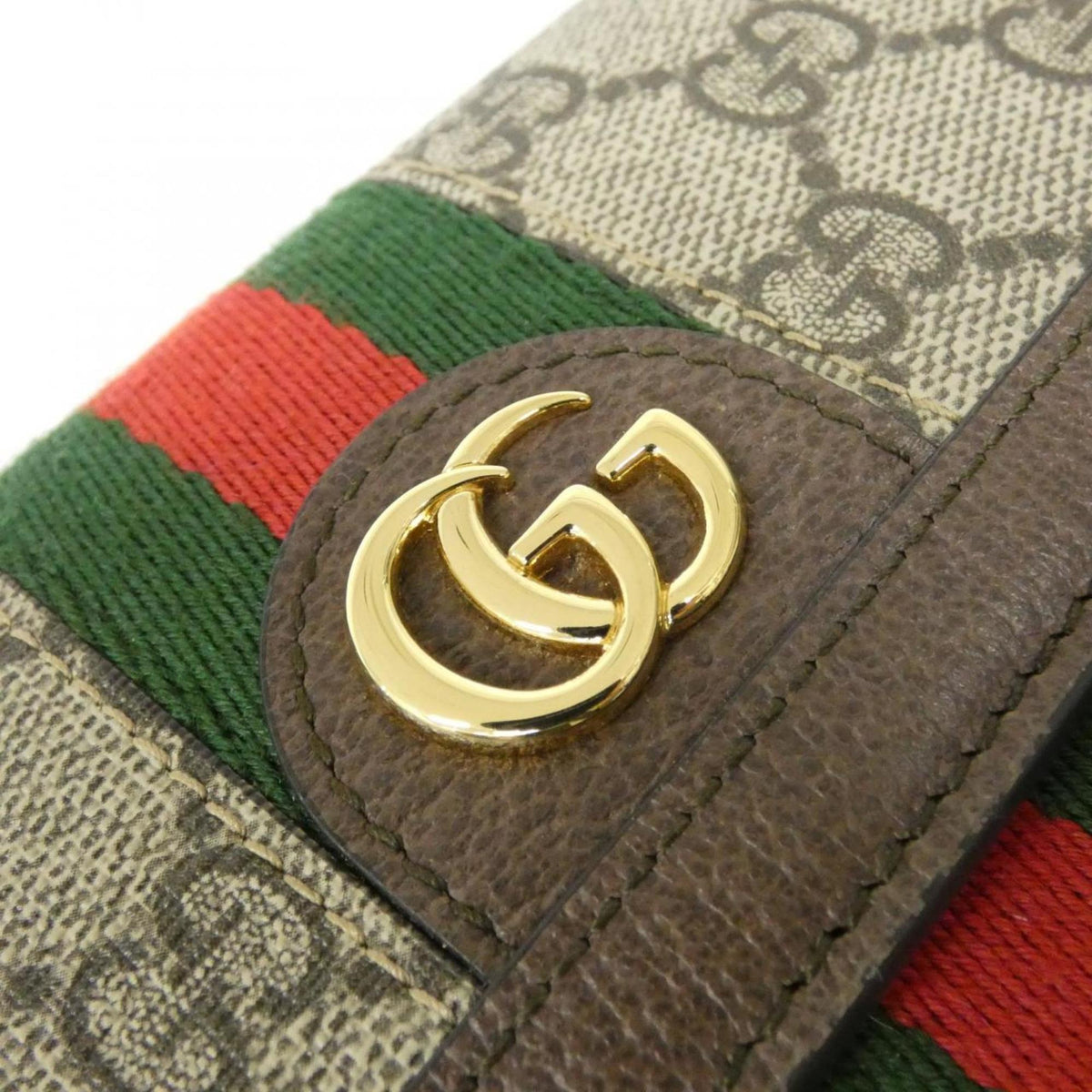 Gucci Ophidia Beige Brown Gg Supreme Long Wallet (Bi-Fold) (Pre-Owned)