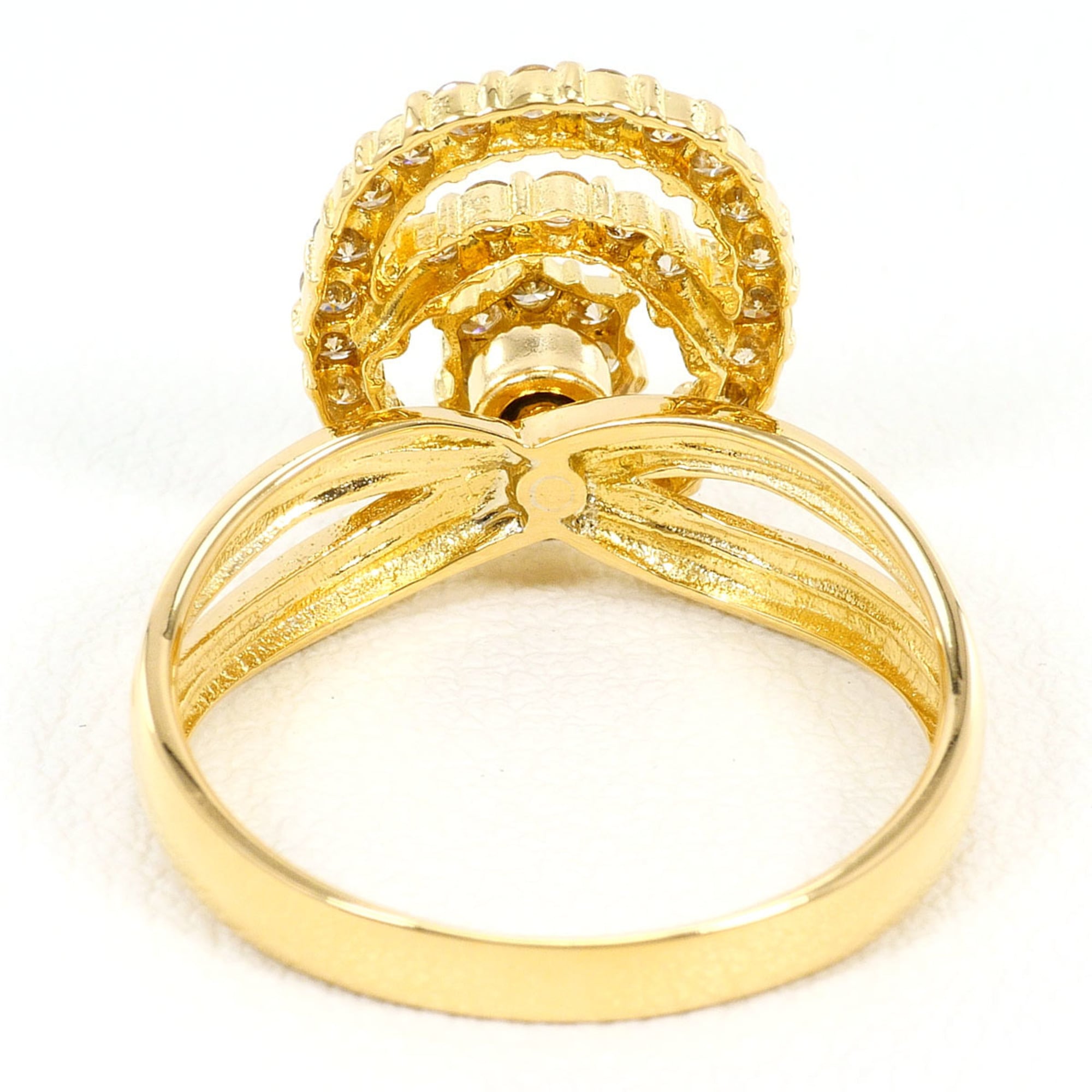 Unbranded Brown Yellow Gold Yellow Gold (18K) Band Ring (Pre-Owned)