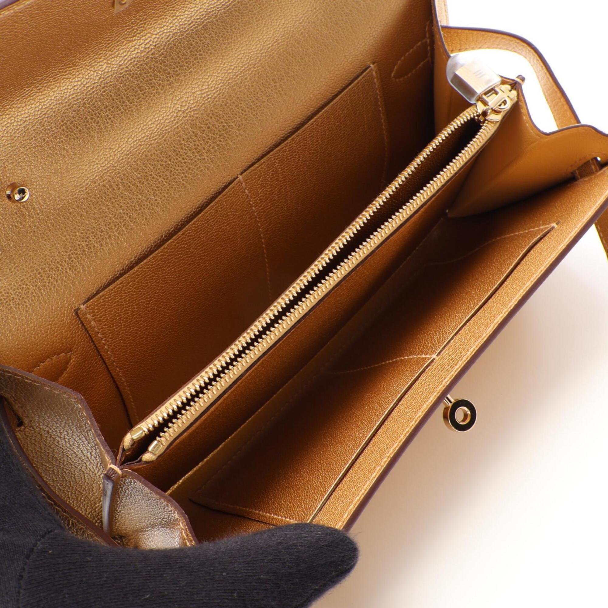 Hermes Gold Handbag Shoulder Bag (Pre-Owned)