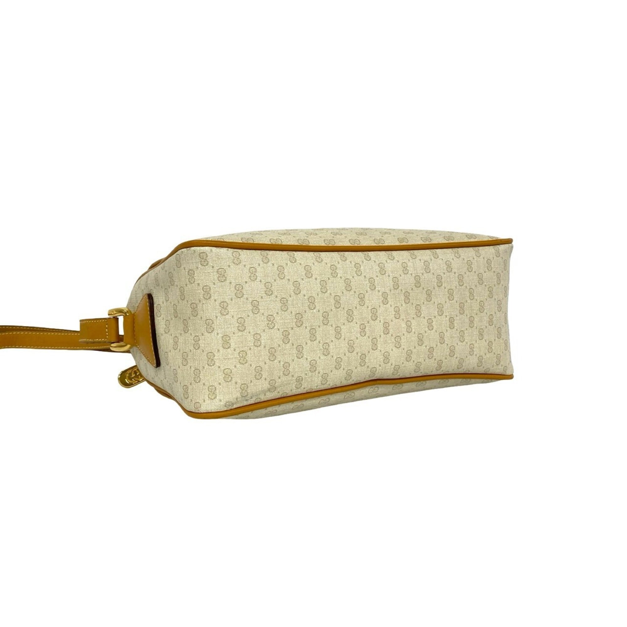 Gucci Brown Ivory Leather Pvc Shoulder Bag (Pre-Owned)