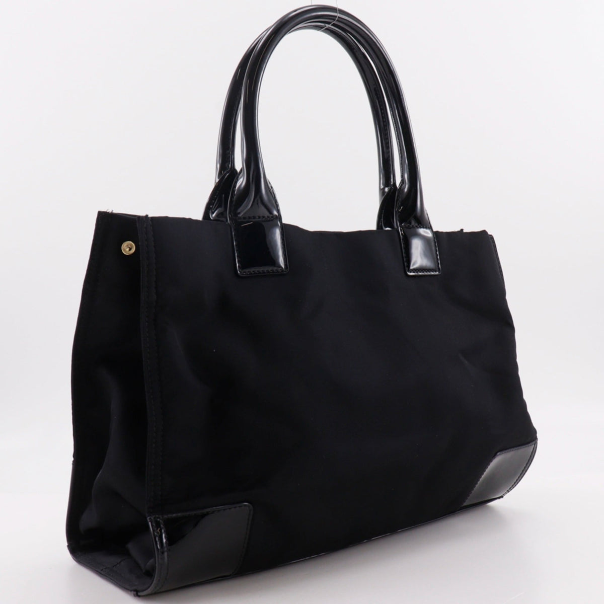 Tory Burch Black Nylon Patent Leather Tote Bag (Pre-Owned)