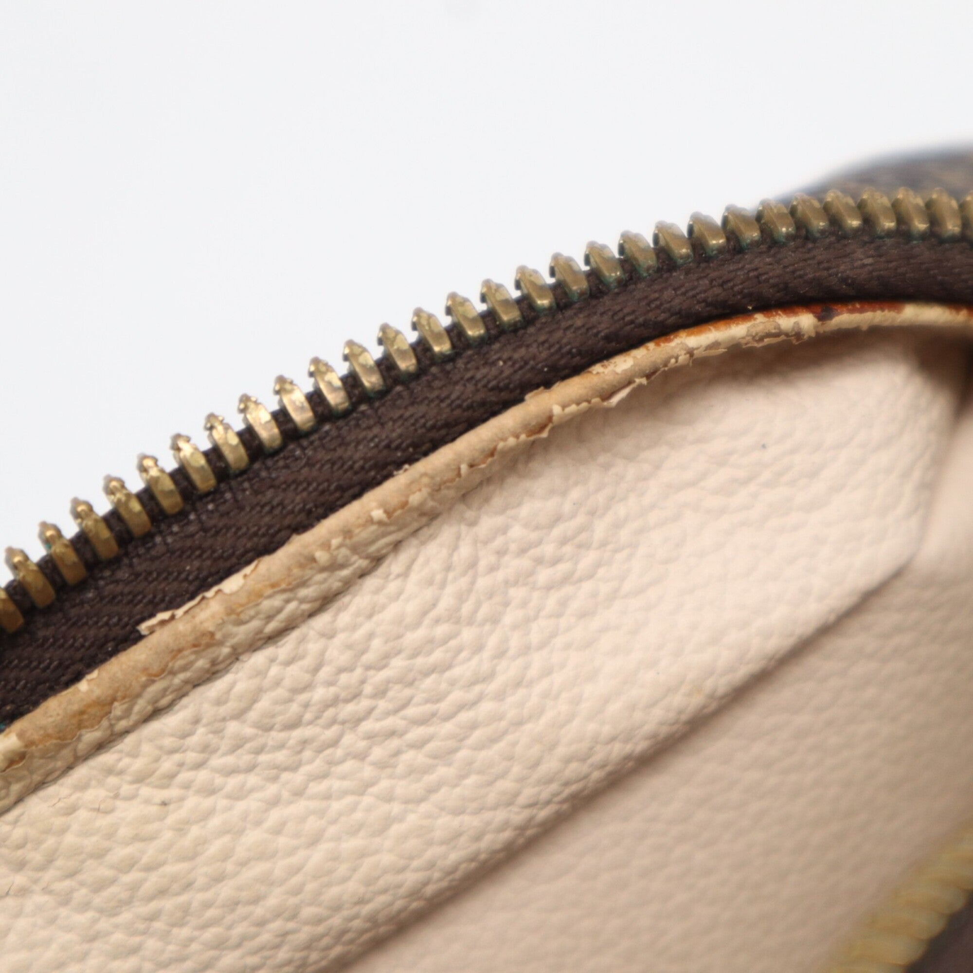 Louis Vuitton Monogram Beige Brown Coated Canvas Leather Handbag (Pre-Owned)